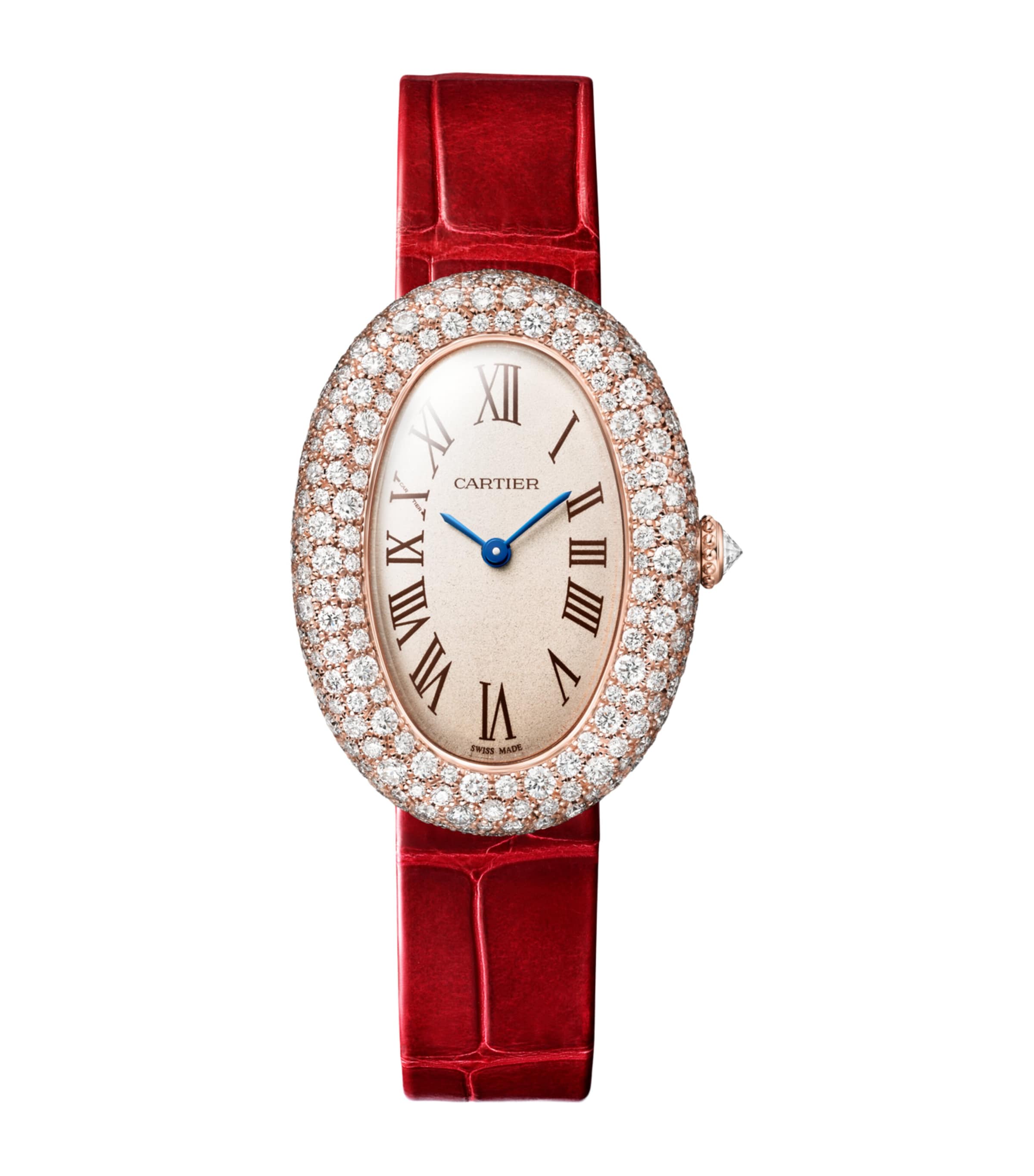 Cartier Rose Gold and Diamond Baignoire Watch 26mm Rose Gold