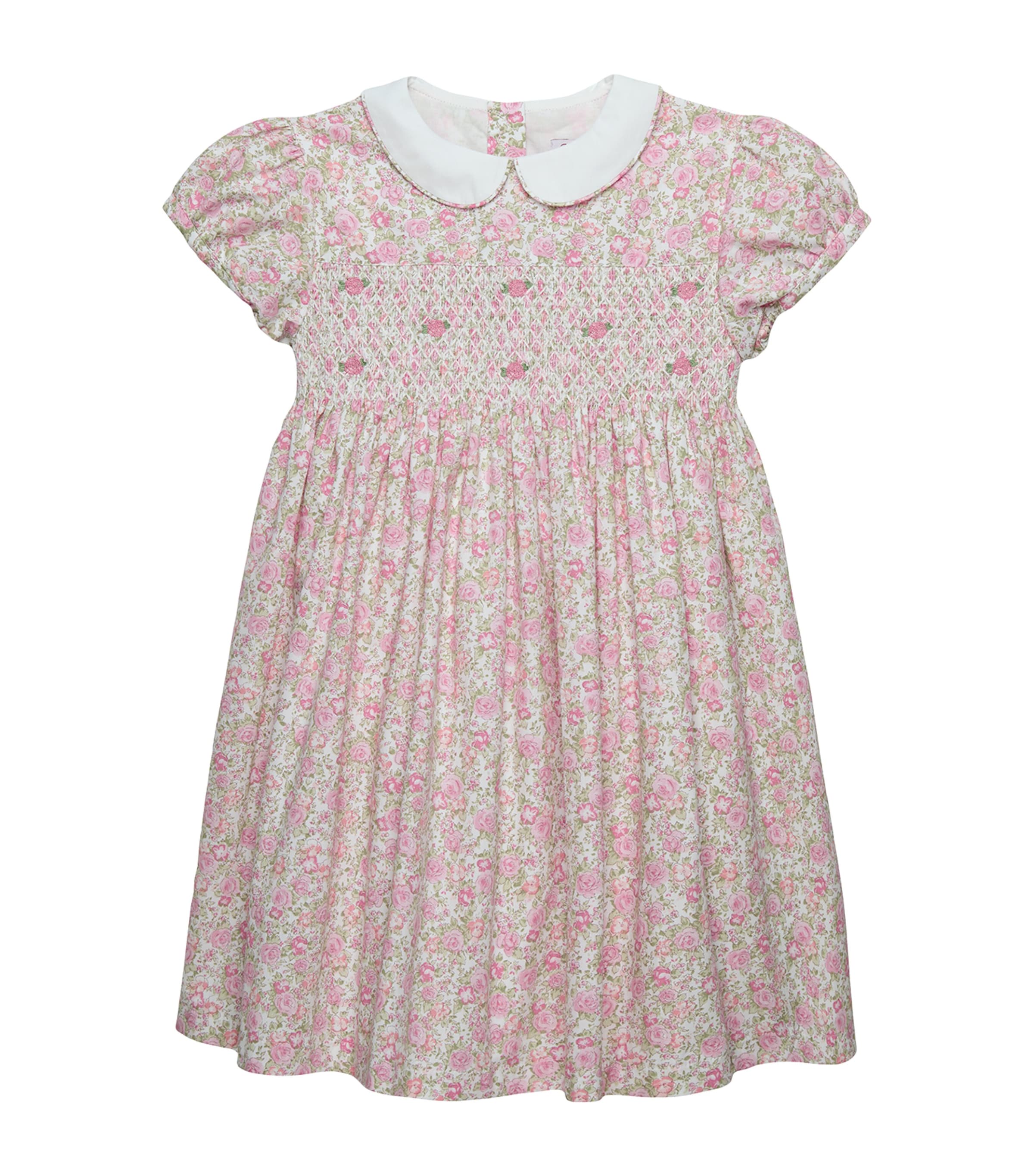 Trotters Cotton Rosie Dress (2-5 Years) Peach Rose Floral
