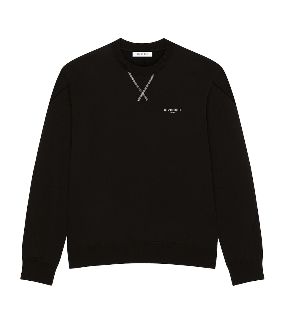 Givenchy Mens Cotton Logo Sweatshirt Black