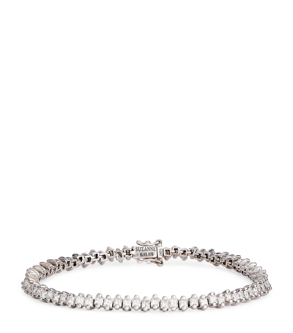 White Gold and Diamond Princess Tennis Bracelet