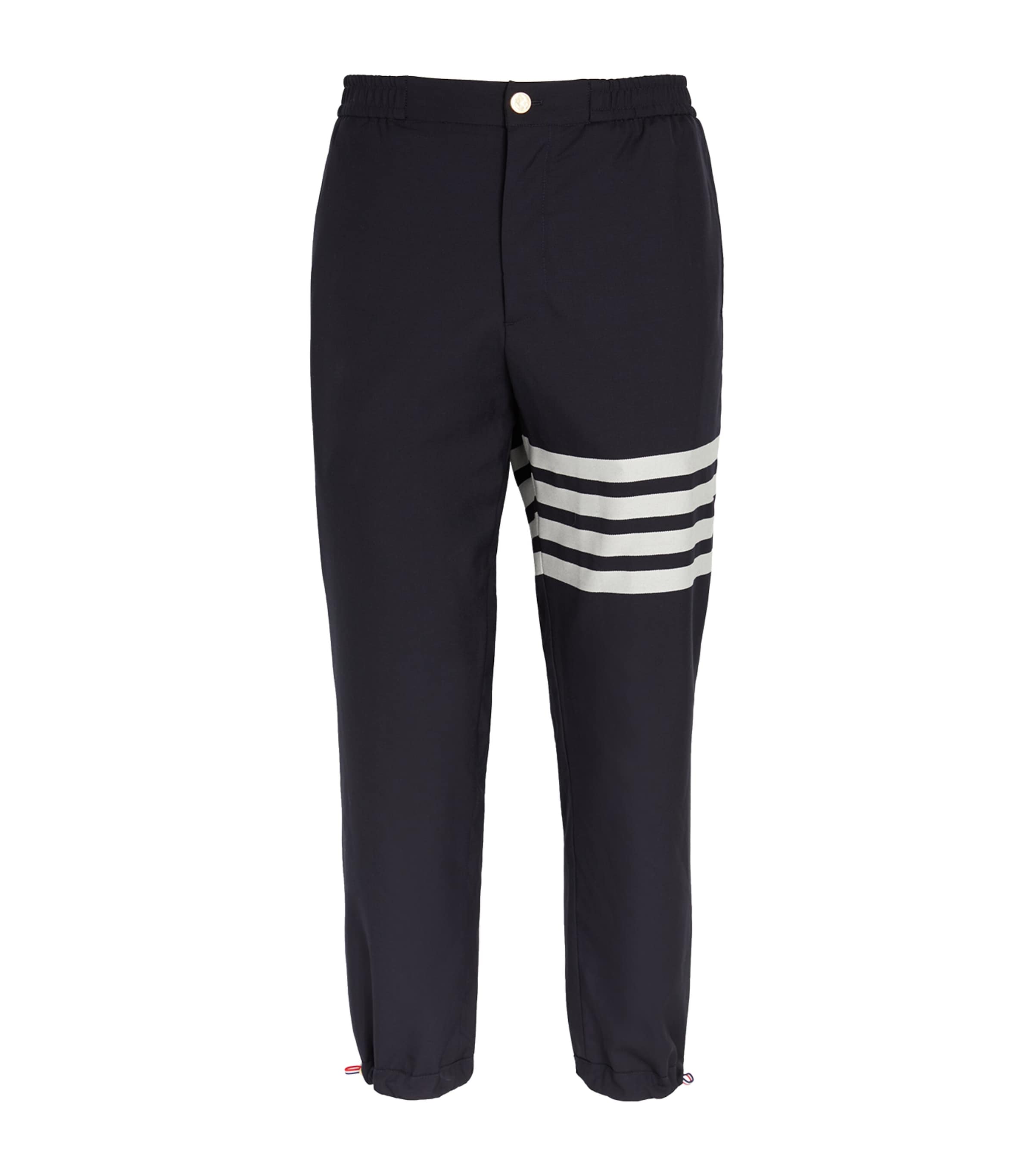Thom Browne Mens Wool 4-Bar Trousers Navy