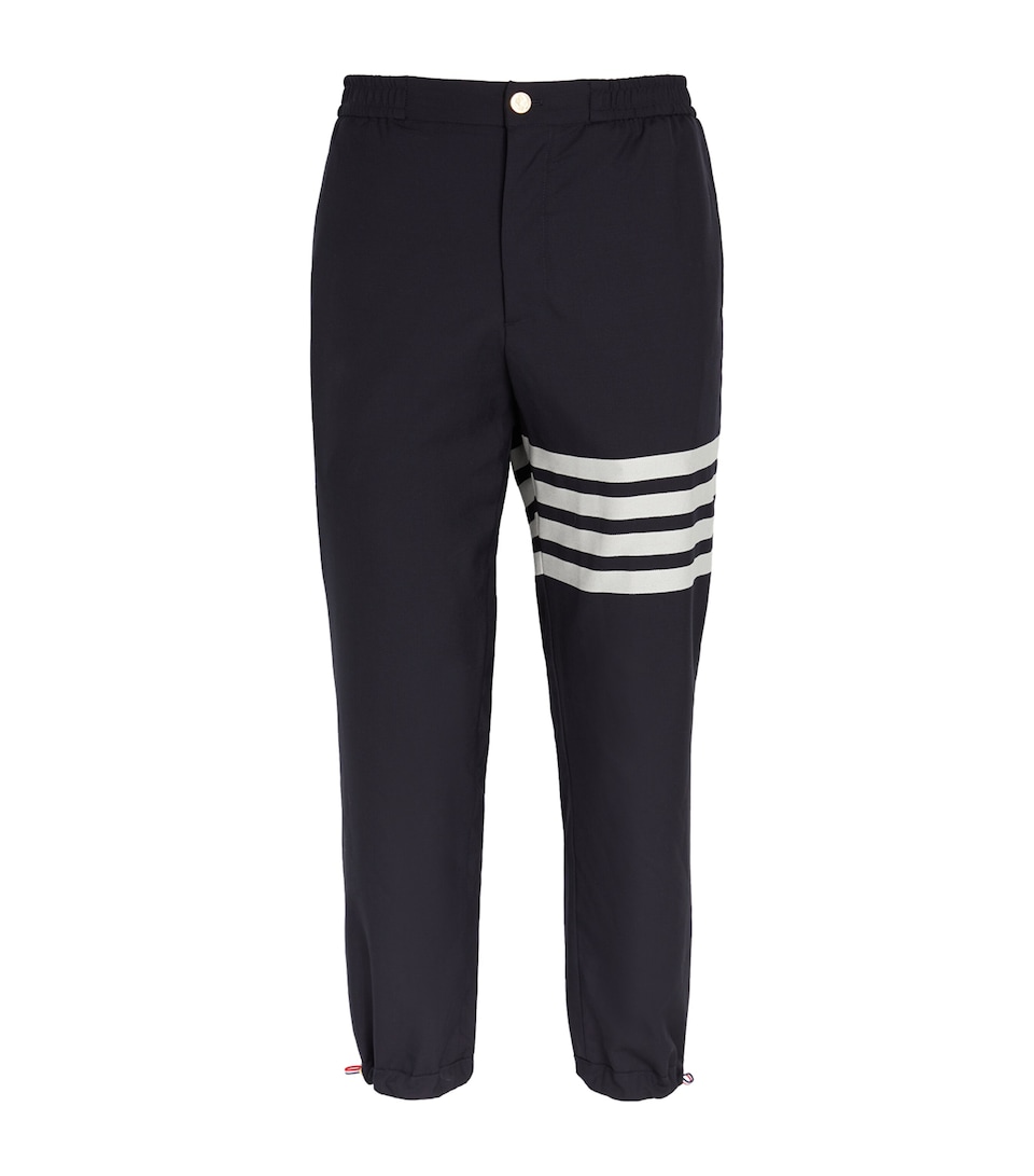 Thom Browne Mens Wool 4-Bar Trousers Navy