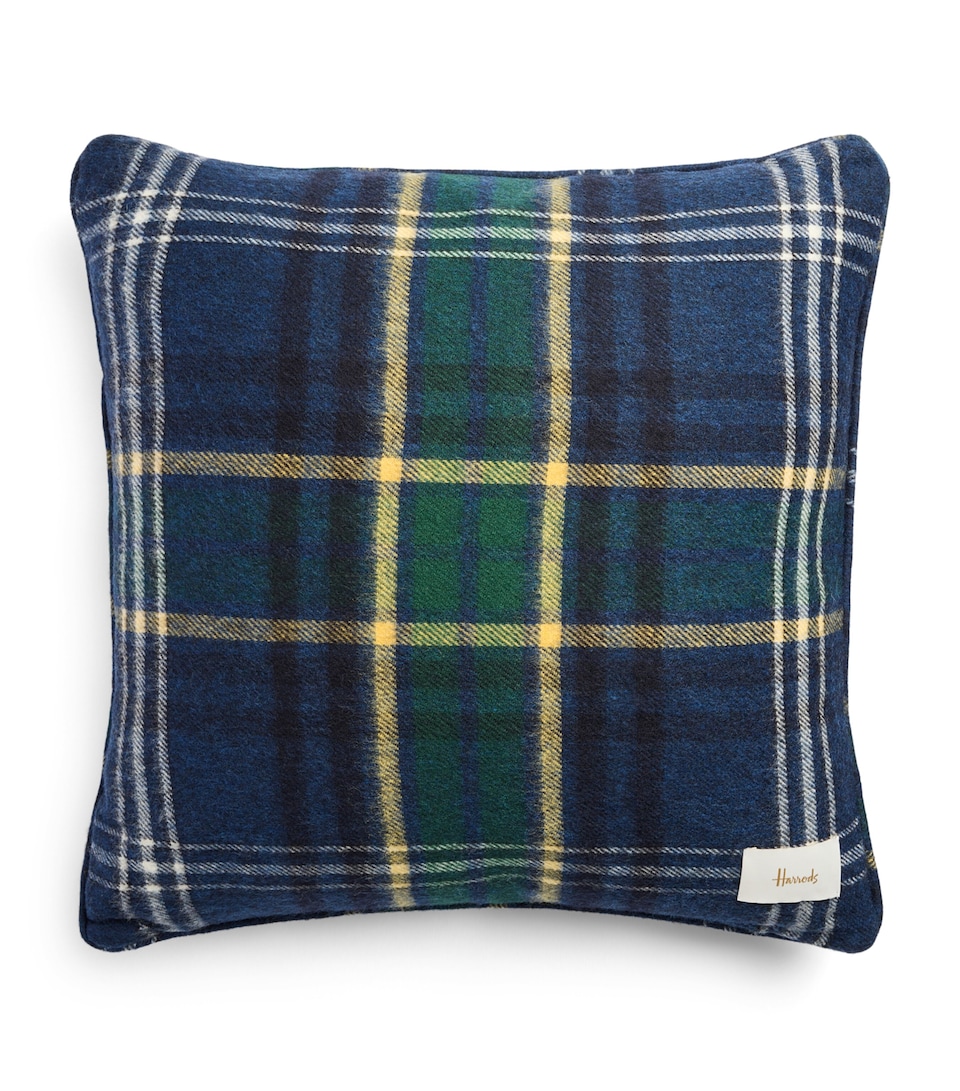 Harrods Wool Tartan Square Cushion (45cm x 45cm)