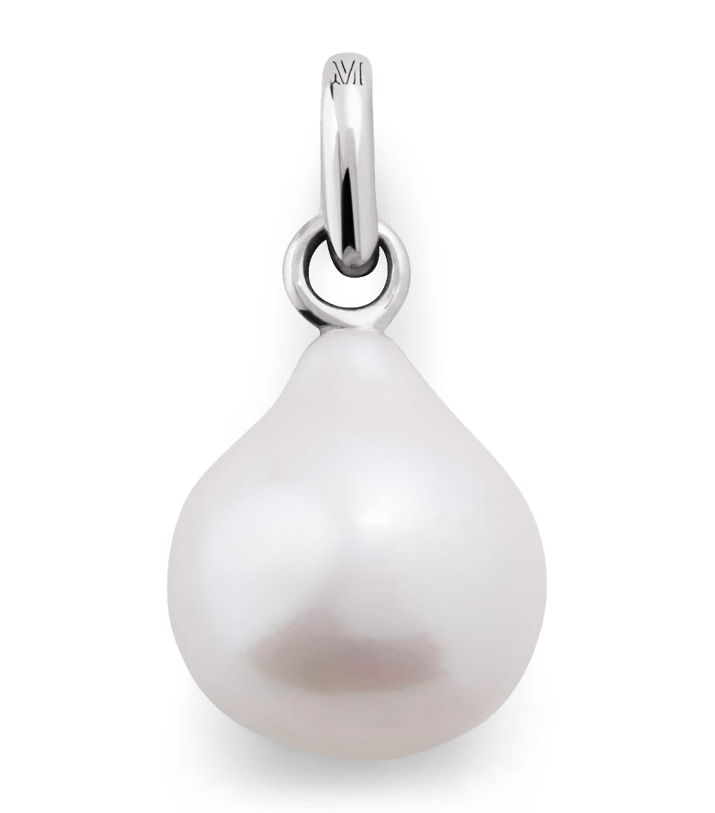 Monica Vinader Small Sterling Silver and Pearl Pendant #ref!