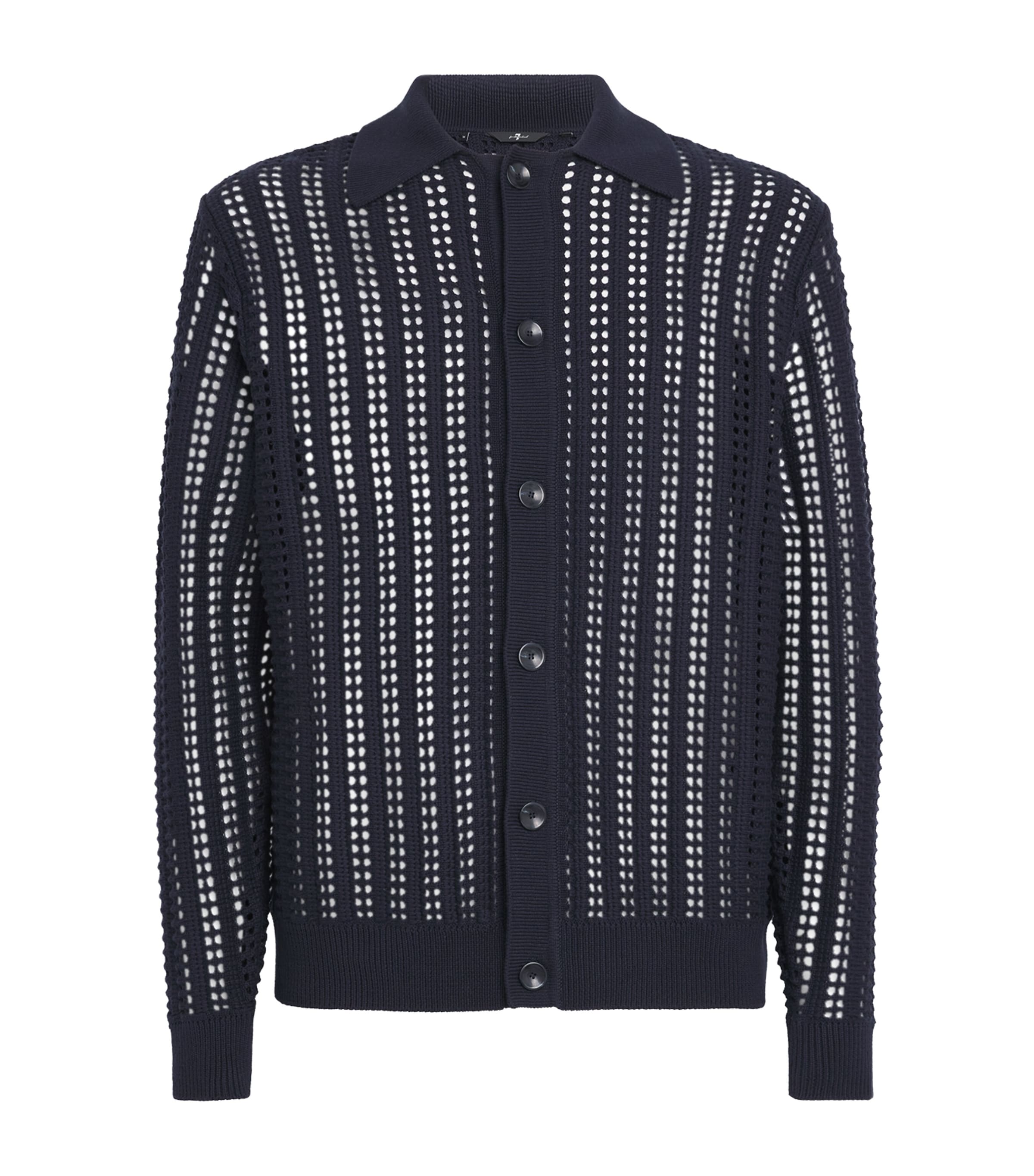 Cotton Evening Polo Cardigan