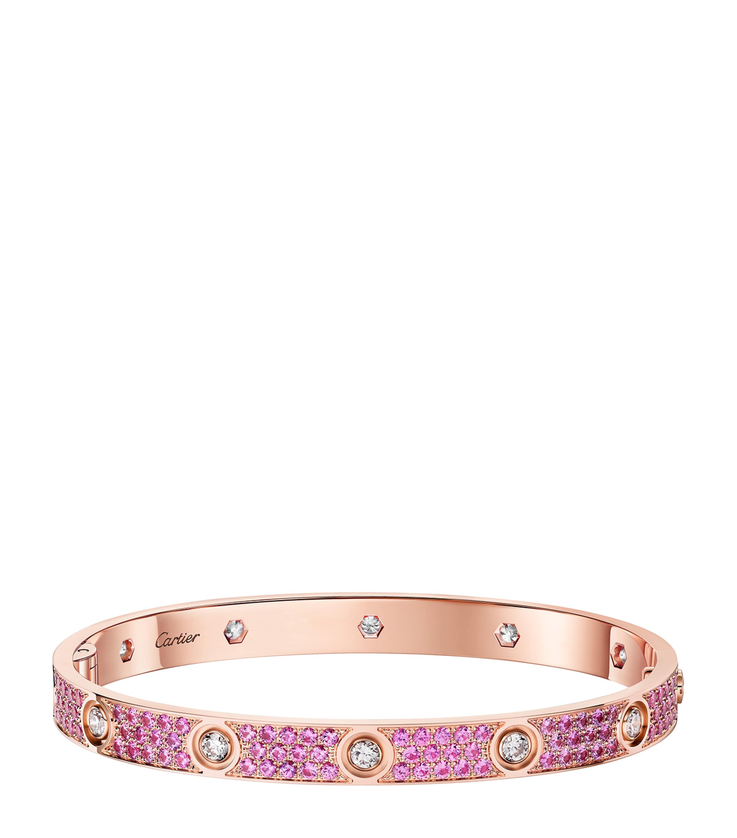 Cartier Rose Gold, Diamond and Sapphire Classic LOVE Bracelet Rose Gold