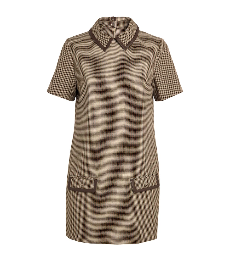 Check Collared Mini Dress