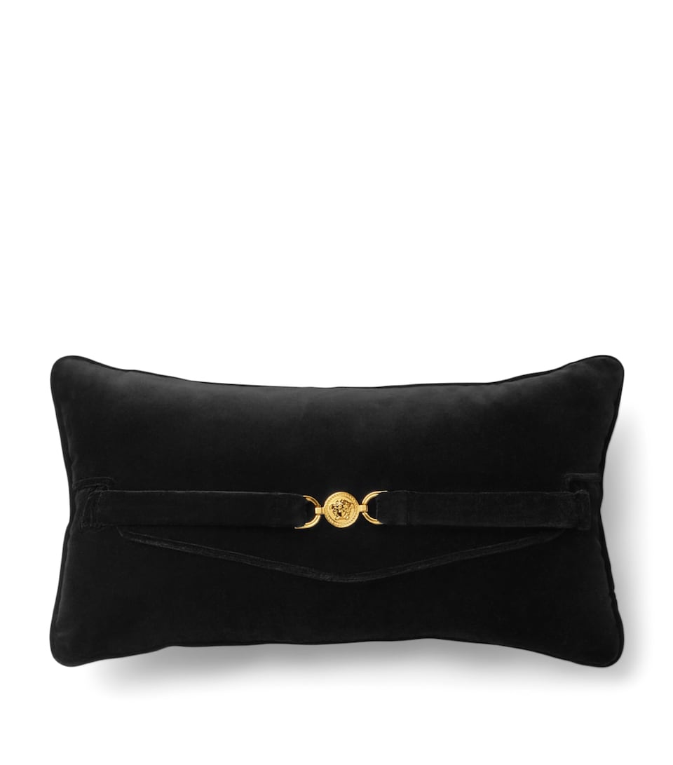 Versace Velvet Medusa '95 Cushion (25cm x 45cm) Black