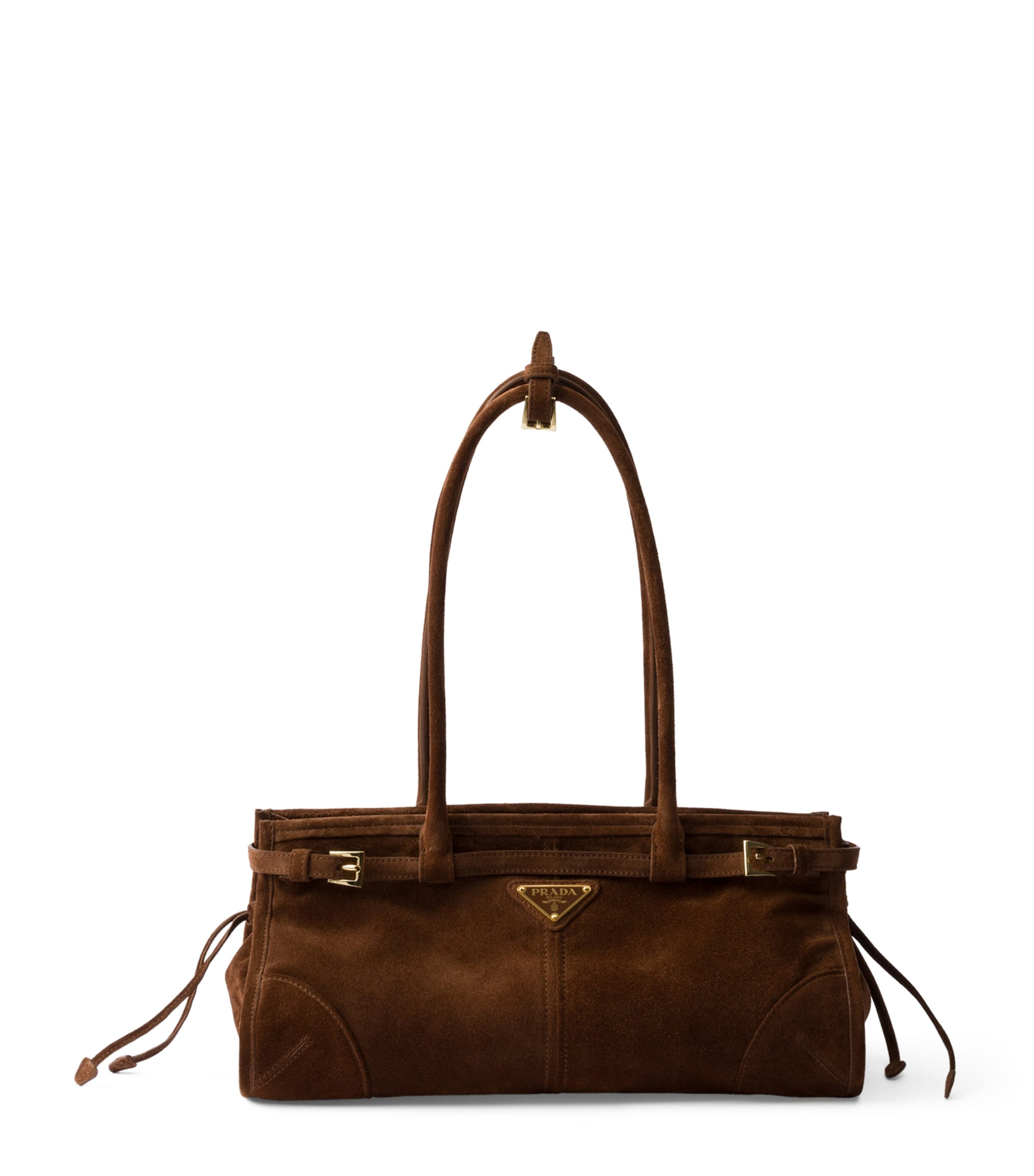 Medium Suede Belted Bonnie Shoulder Bag