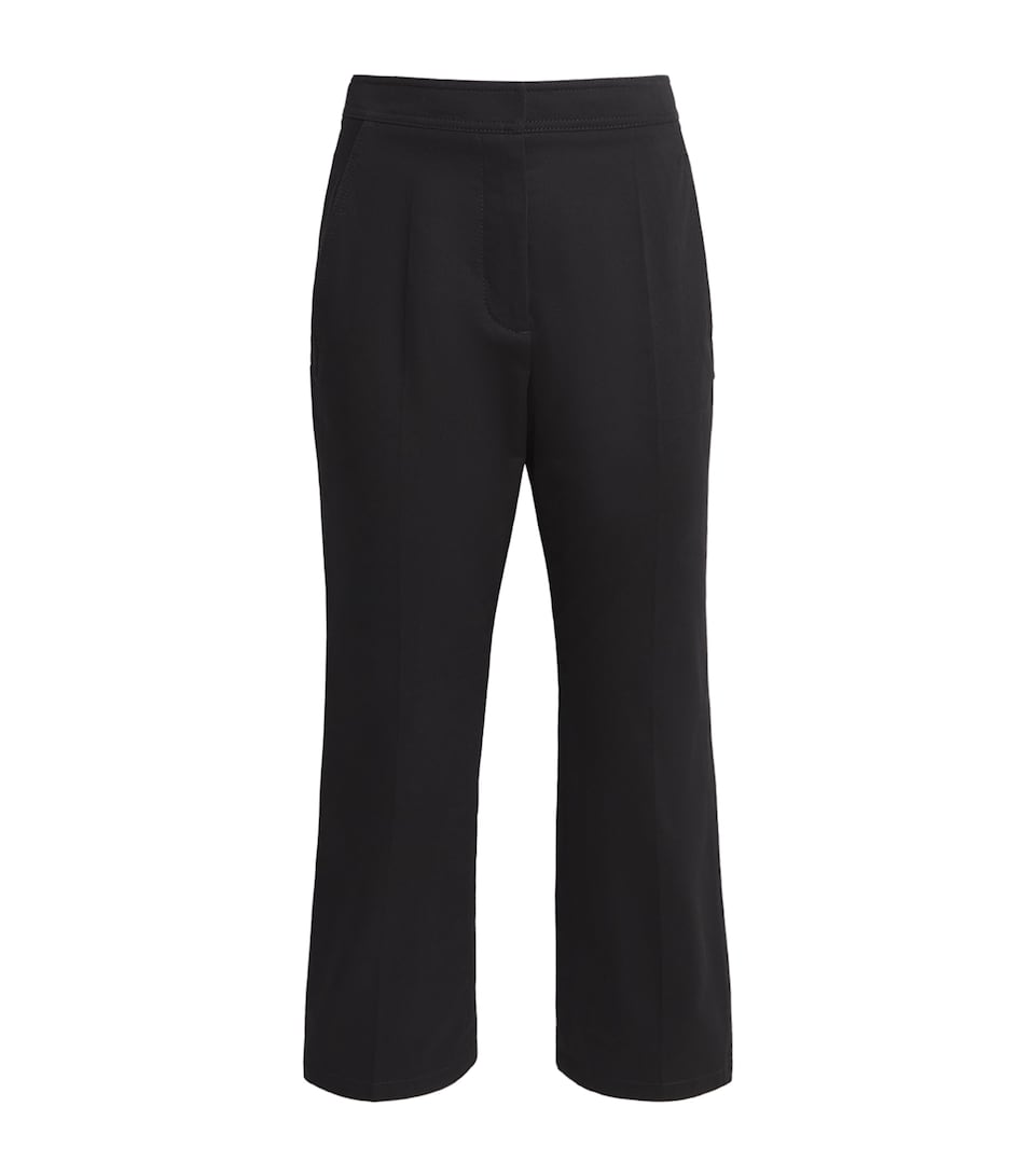 Cotton Twill Straight Trousers
