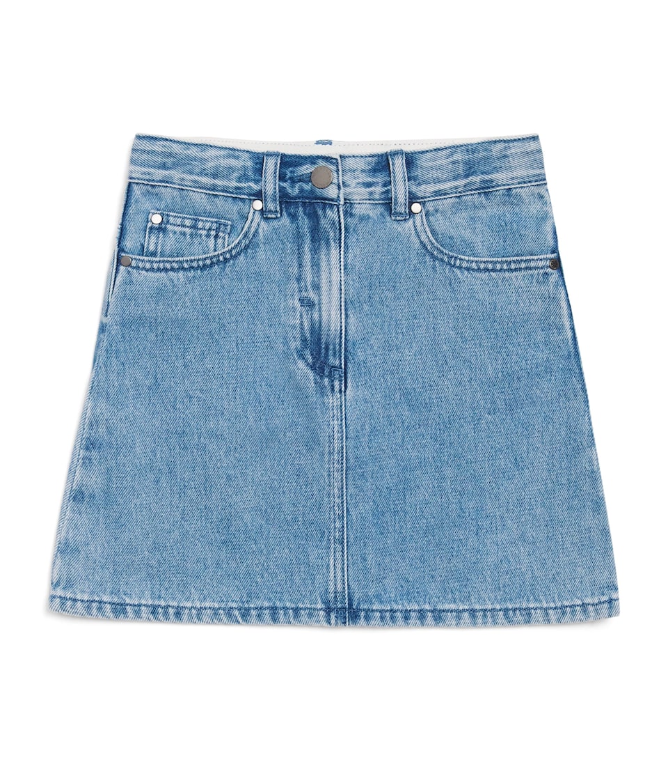 Stella McCartney Kids Dove Appliqué Denim Skirt (4-12 Years) Air Force Blue