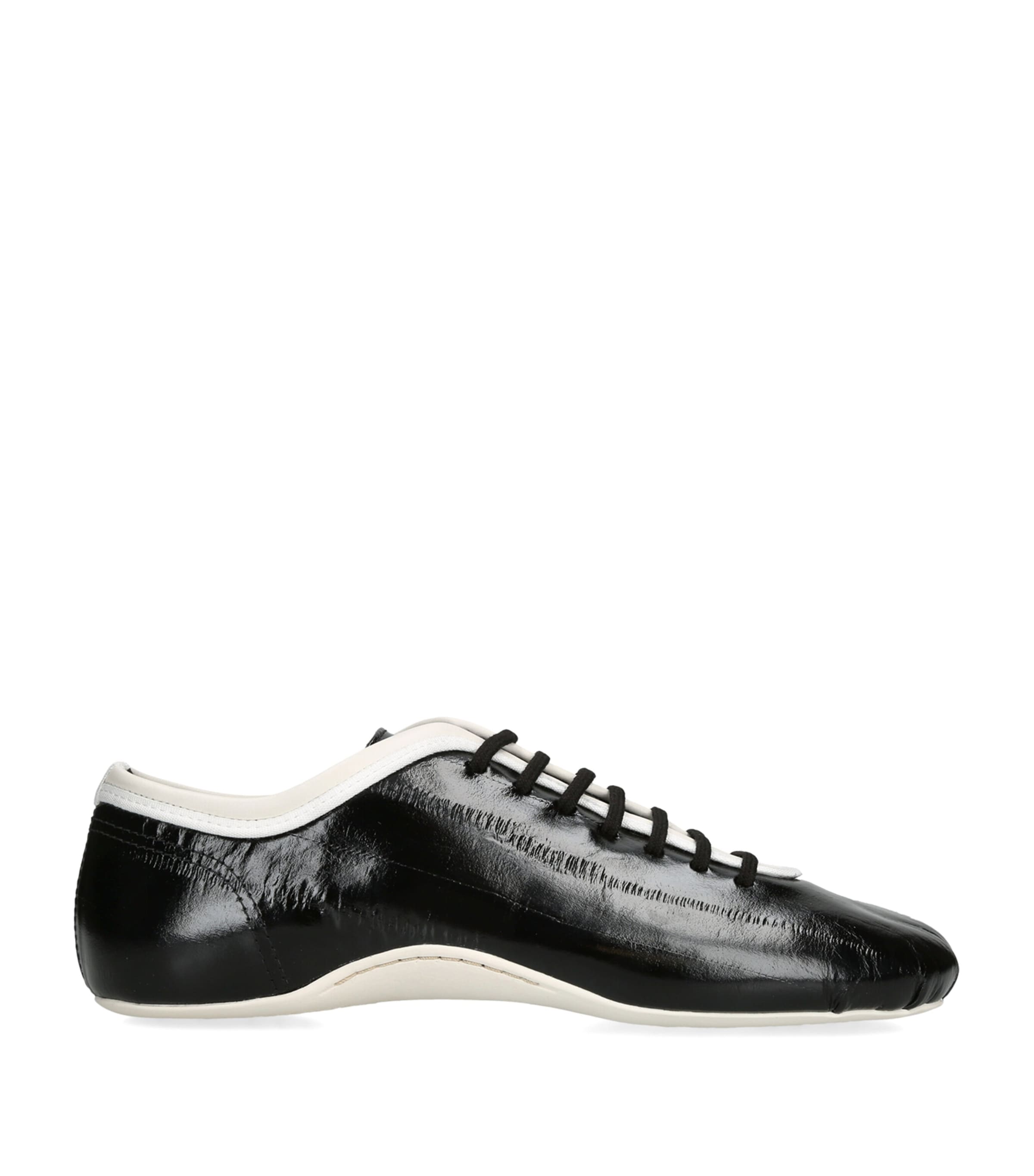 DRIES VAN NOTEN Leather Ballerina Sneakers Black