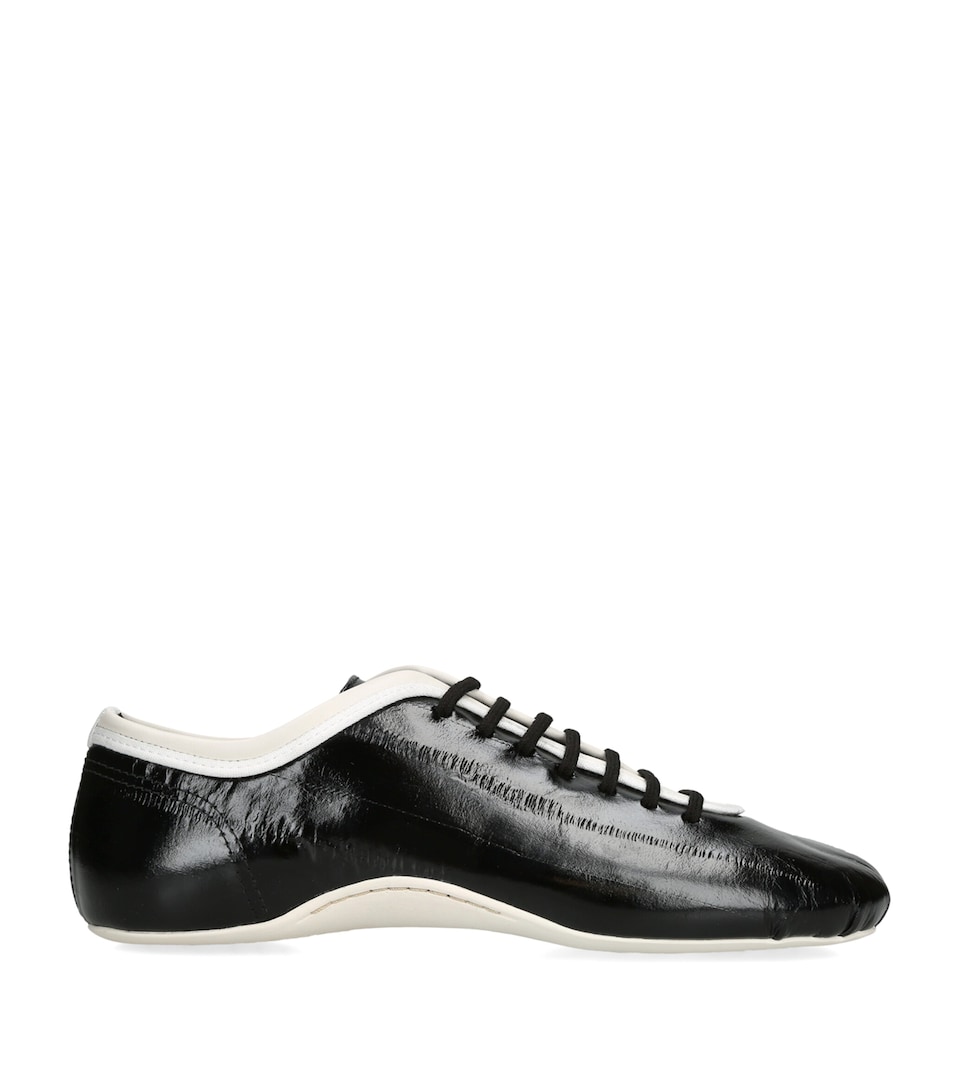 DRIES VAN NOTEN Leather Ballerina Sneakers Black