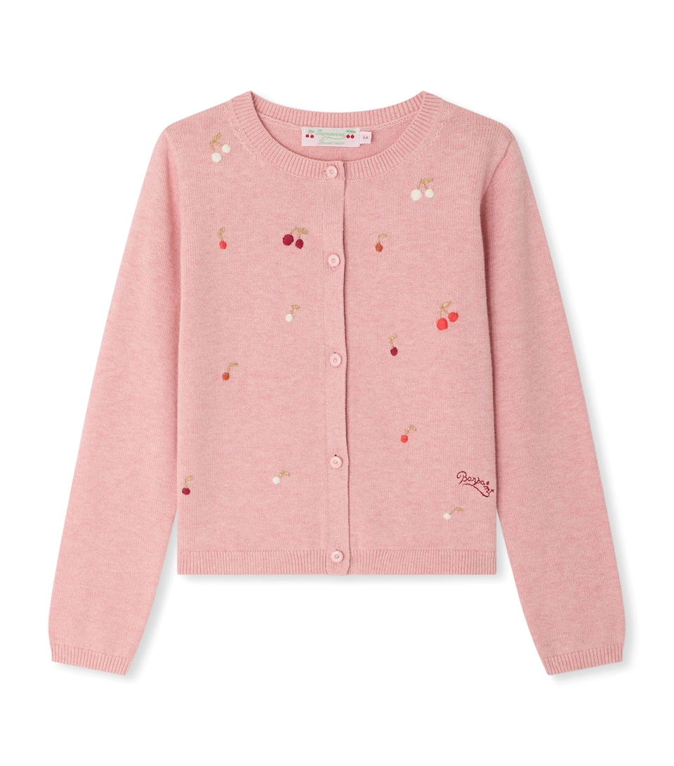 Bonpoint Cotton Lilith Cardigan (10-14 Years) Upb Rose Fane