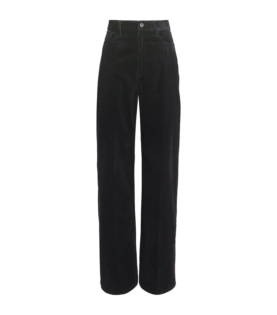 Cotton Corduroy Wide-Leg Trousers