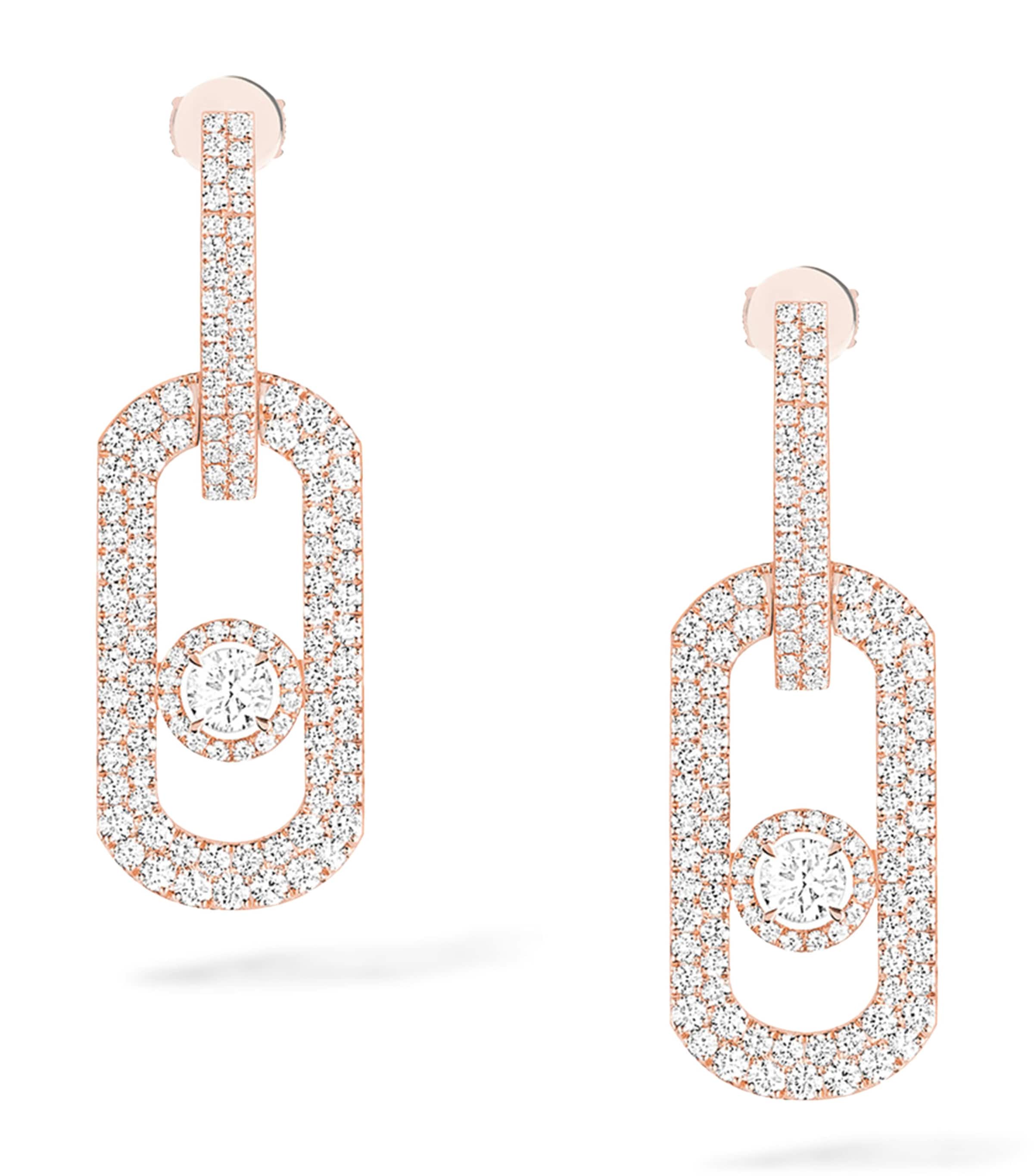 Rose Gold and Diamond So Move XL Pavé Earrings
