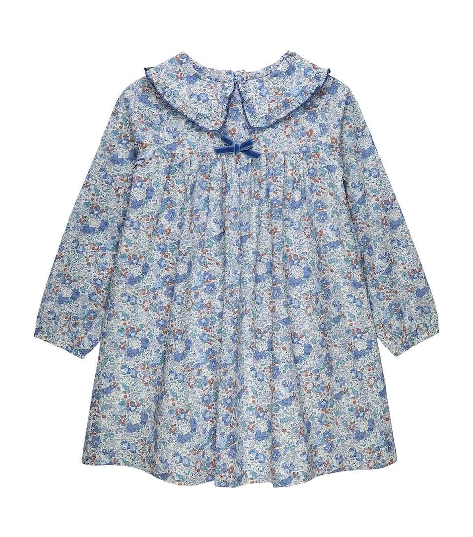 Trotters Cotton Liberty Print Dress (2-5 Years) Blue