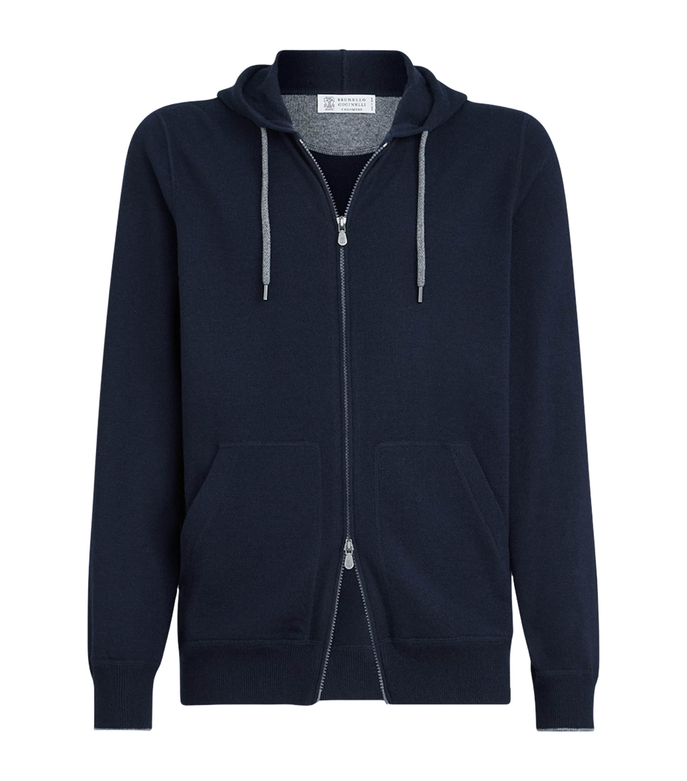Brunello Cucinelli Mens Cashmere Hooded Cardigan