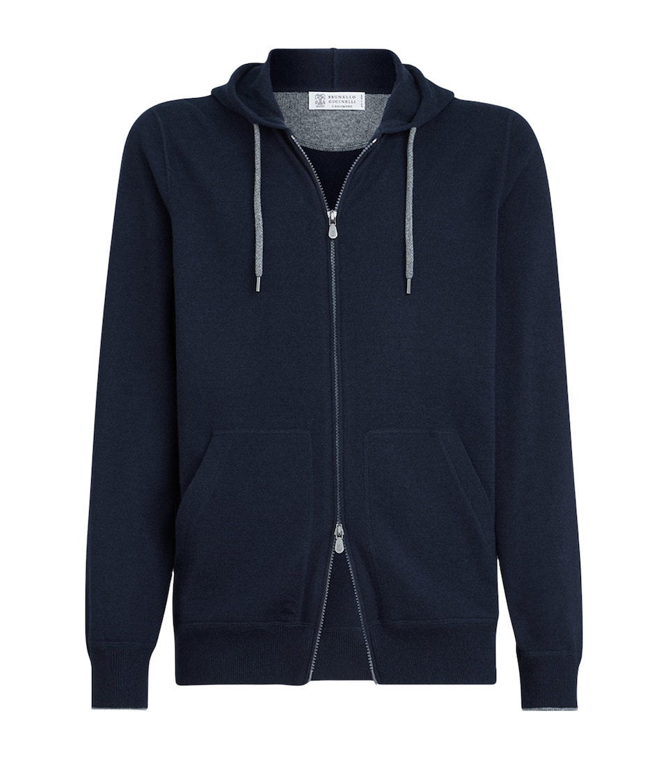 Brunello Cucinelli Mens Cashmere Hooded Cardigan