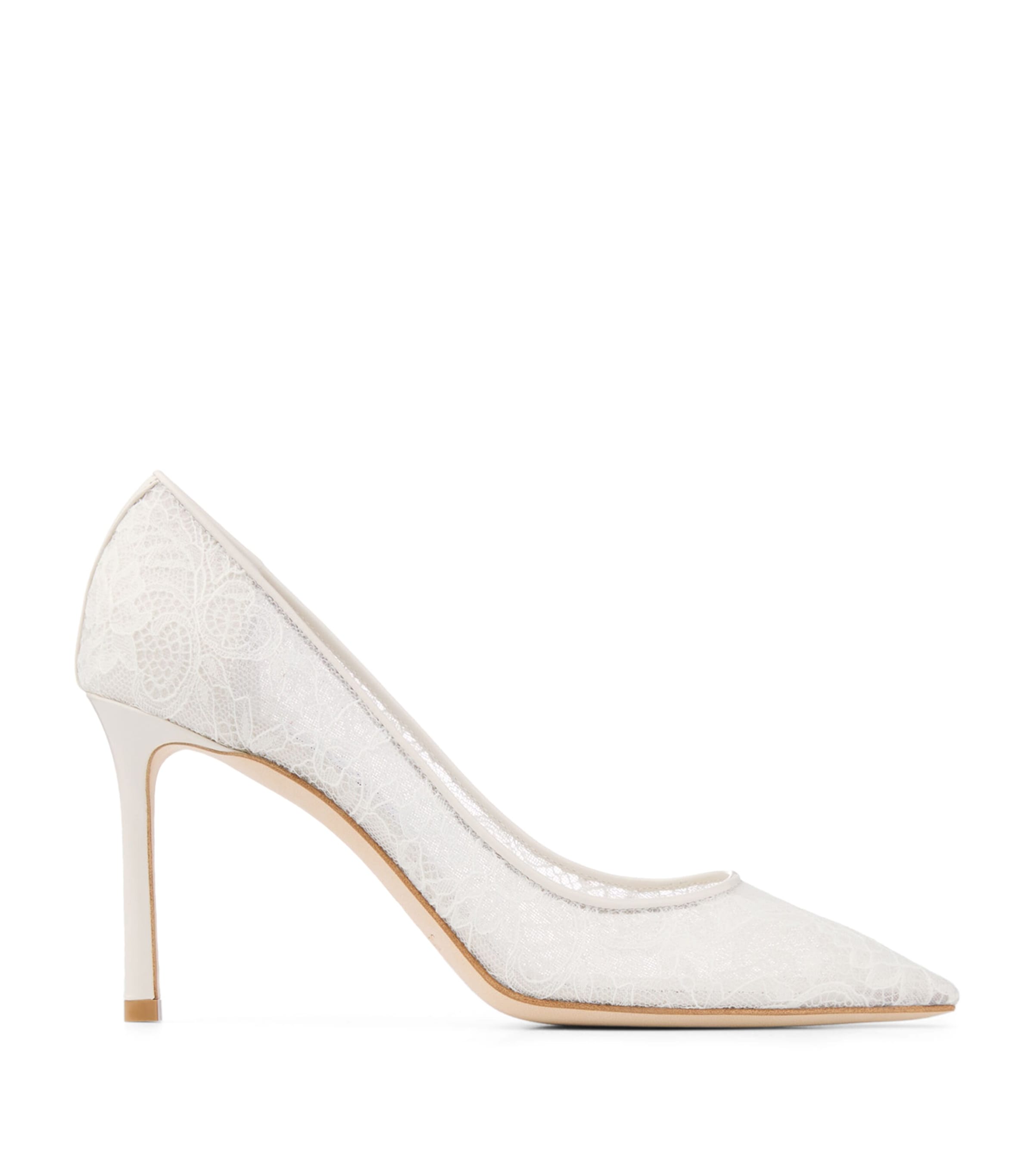 Jimmy Choo Romy 85 Lace Pumps Ivory