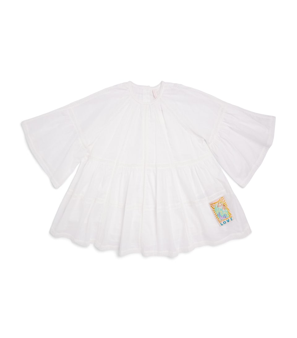 Zimmermann Kids Cotton Lace-Detail Dress (2-12 Years) Ivory