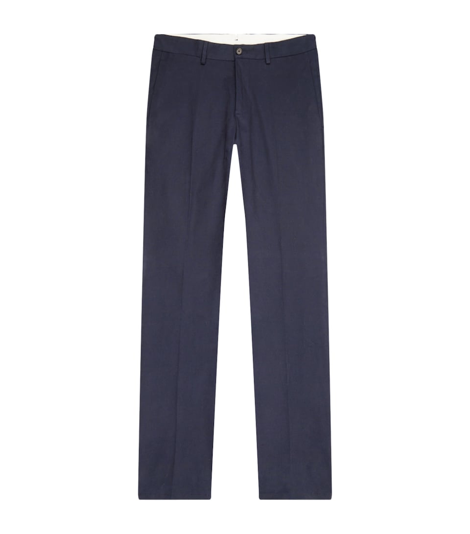 Cotton-Blend Straight Chinos