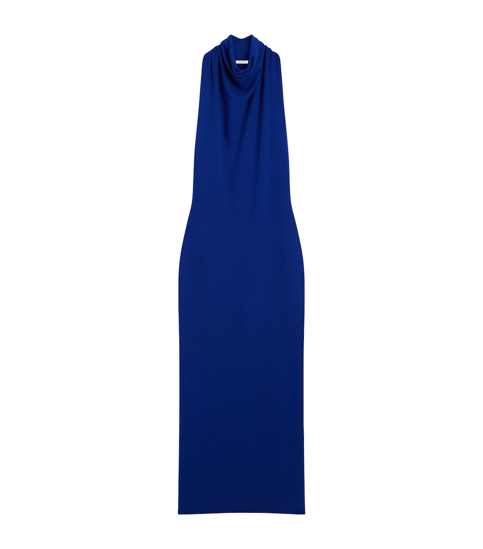 Givenchy Womens Wool Cowl-Neck Maxi Dress