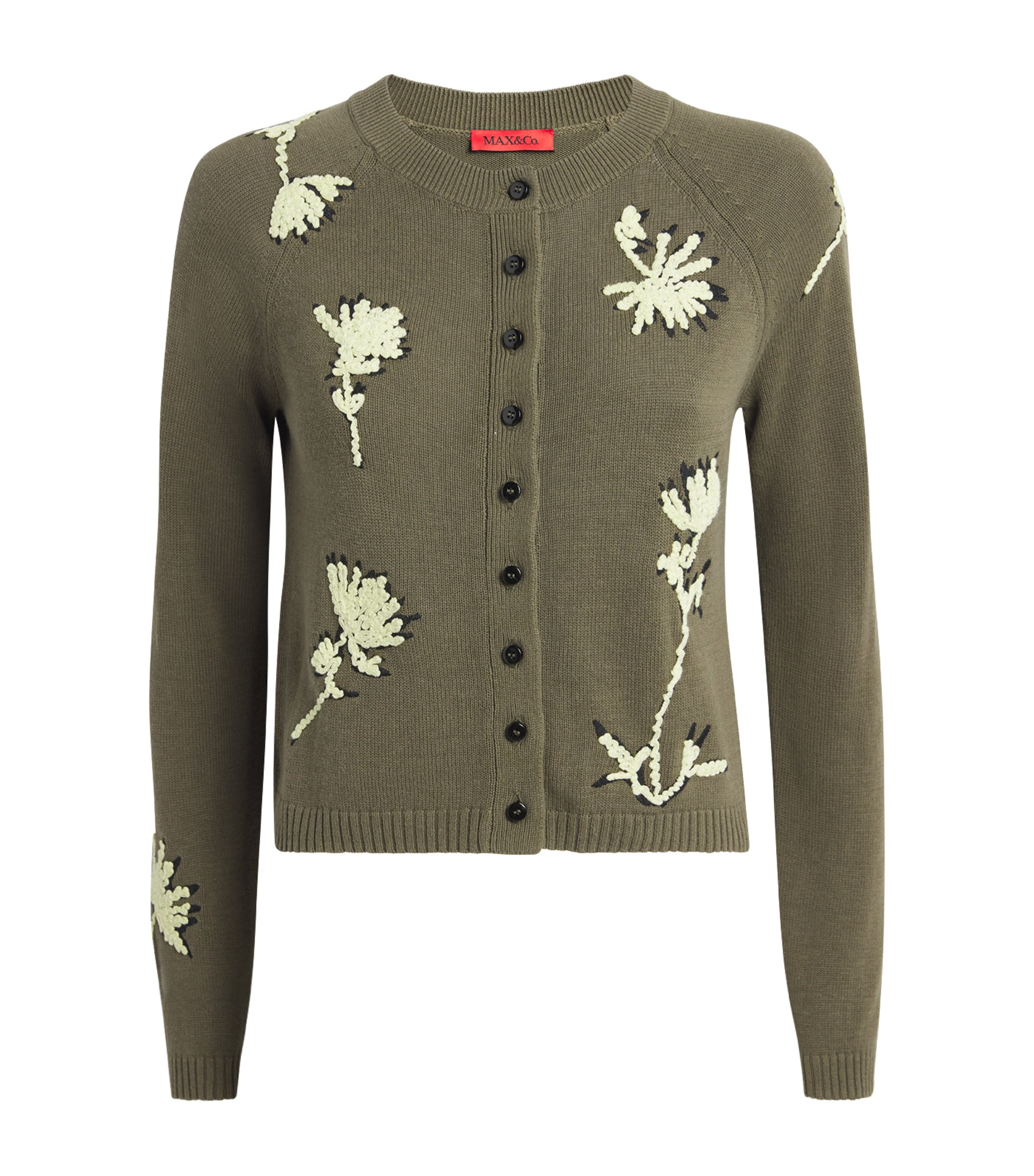 Embroidered Jacquard Floral Cardigan