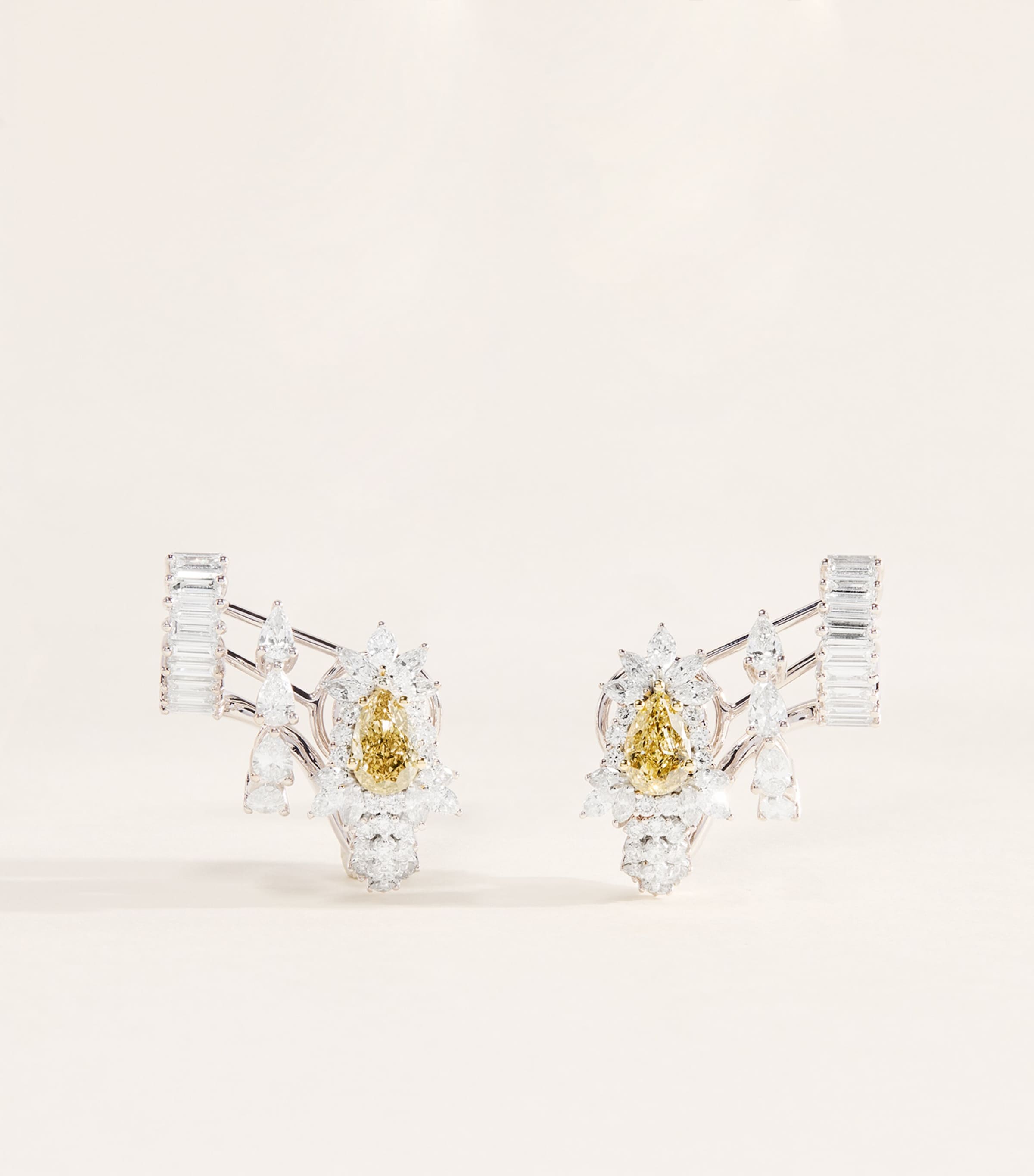 Yeprem White Gold and Diamond Reign Supreme Earrings White Gold