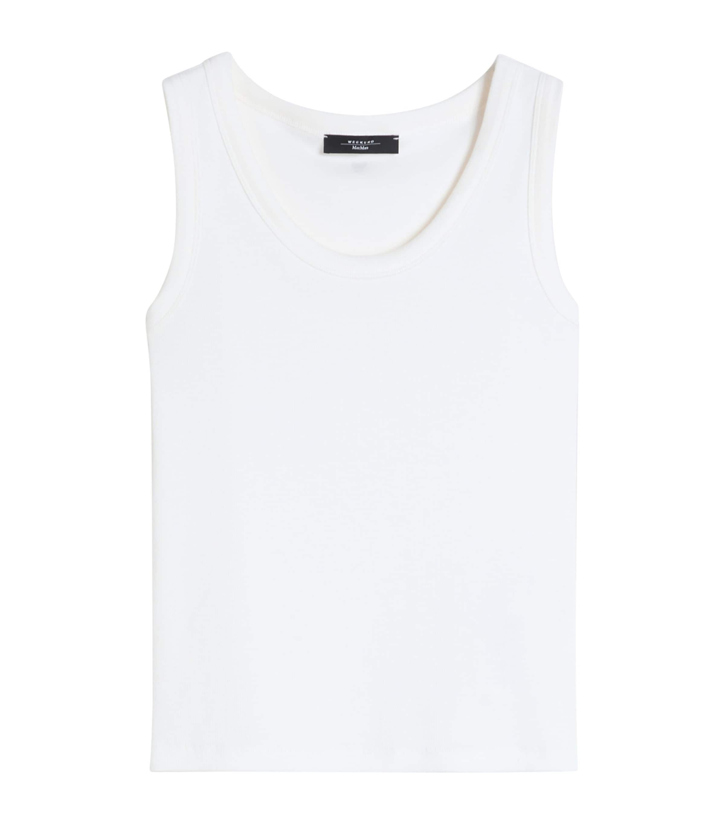 Stretch-Cotton Ribbed Tank Top