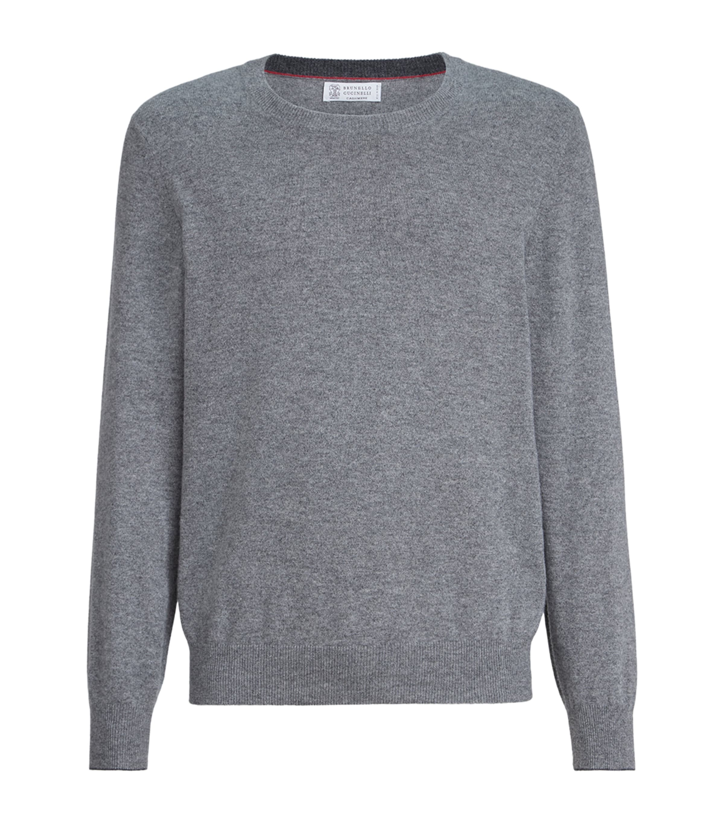 Brunello Cucinelli Mens Cashmere Crew-Neck Sweater