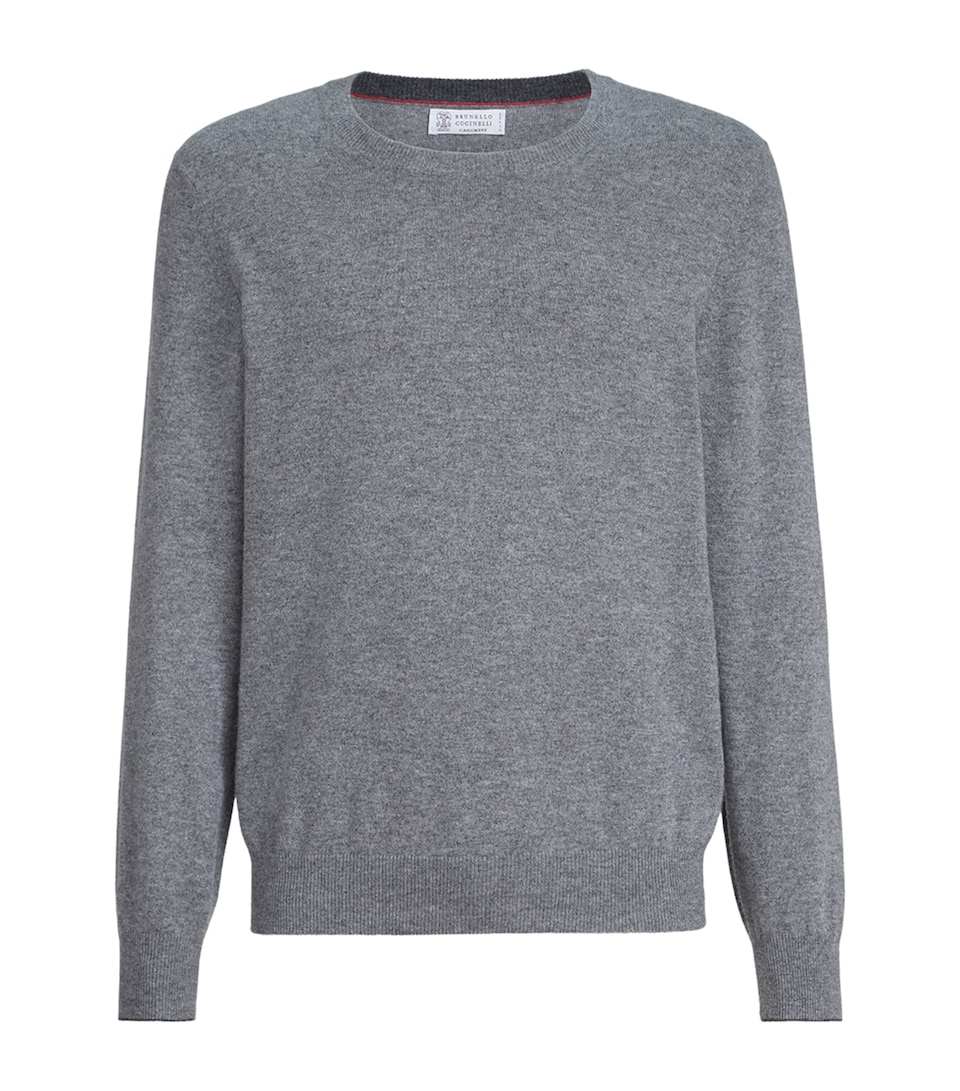Brunello Cucinelli Mens Cashmere Crew-Neck Sweater