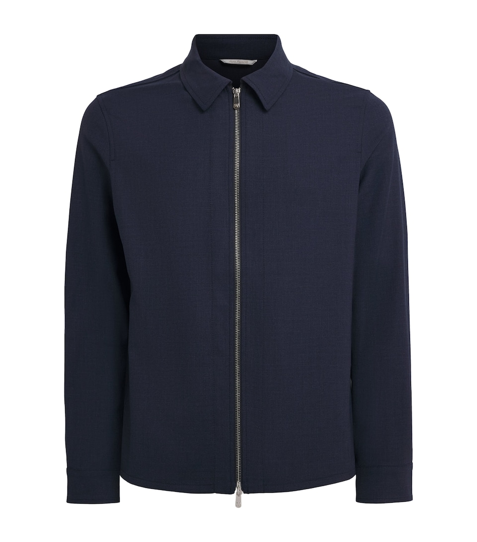 Marco Pescarolo Mens Virgin Wool-Blend Hybrid Jacket Blu
