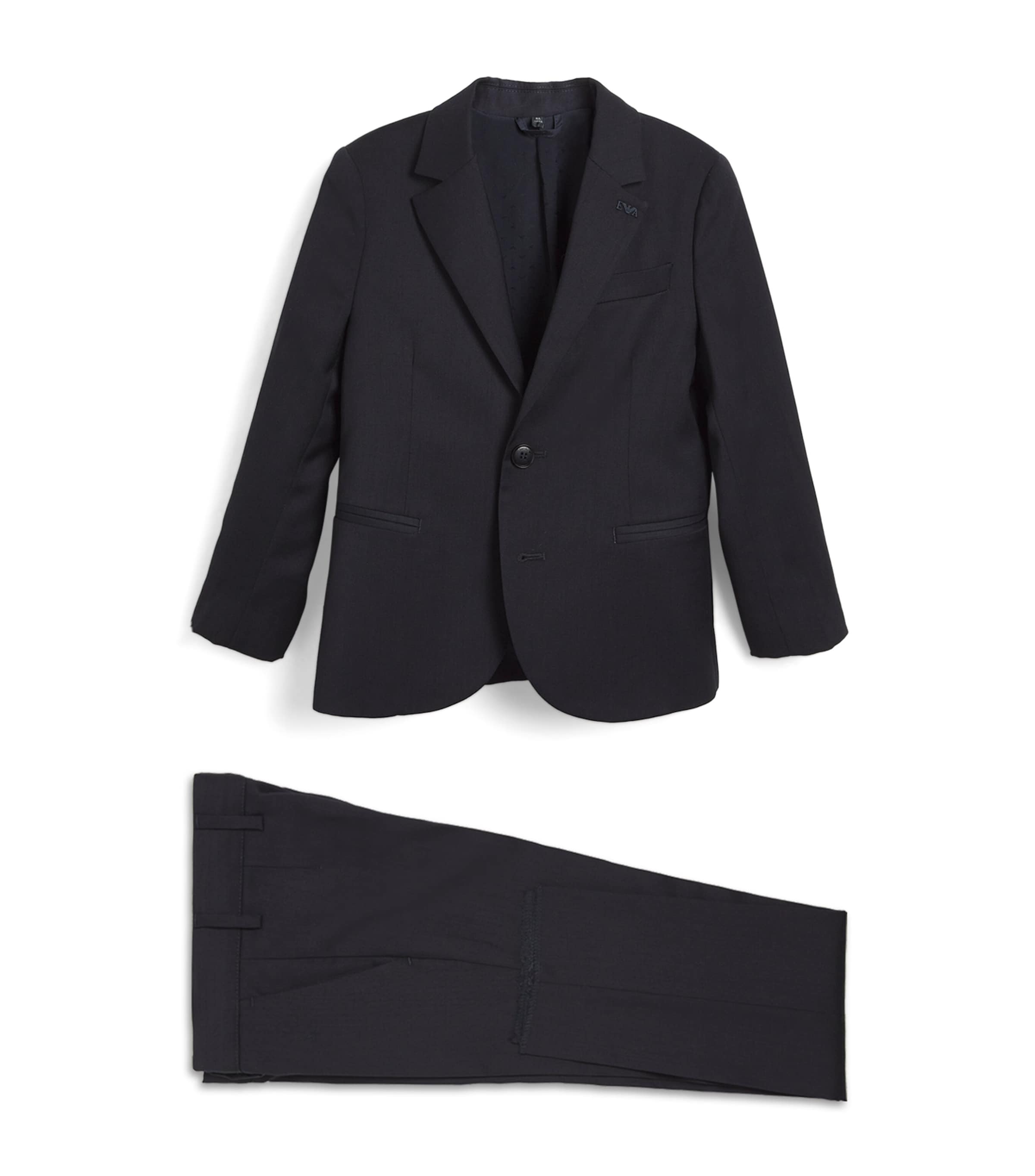 Emporio Armani Kids Single-Breasted Traditional Suit (5-16 Years) Blu