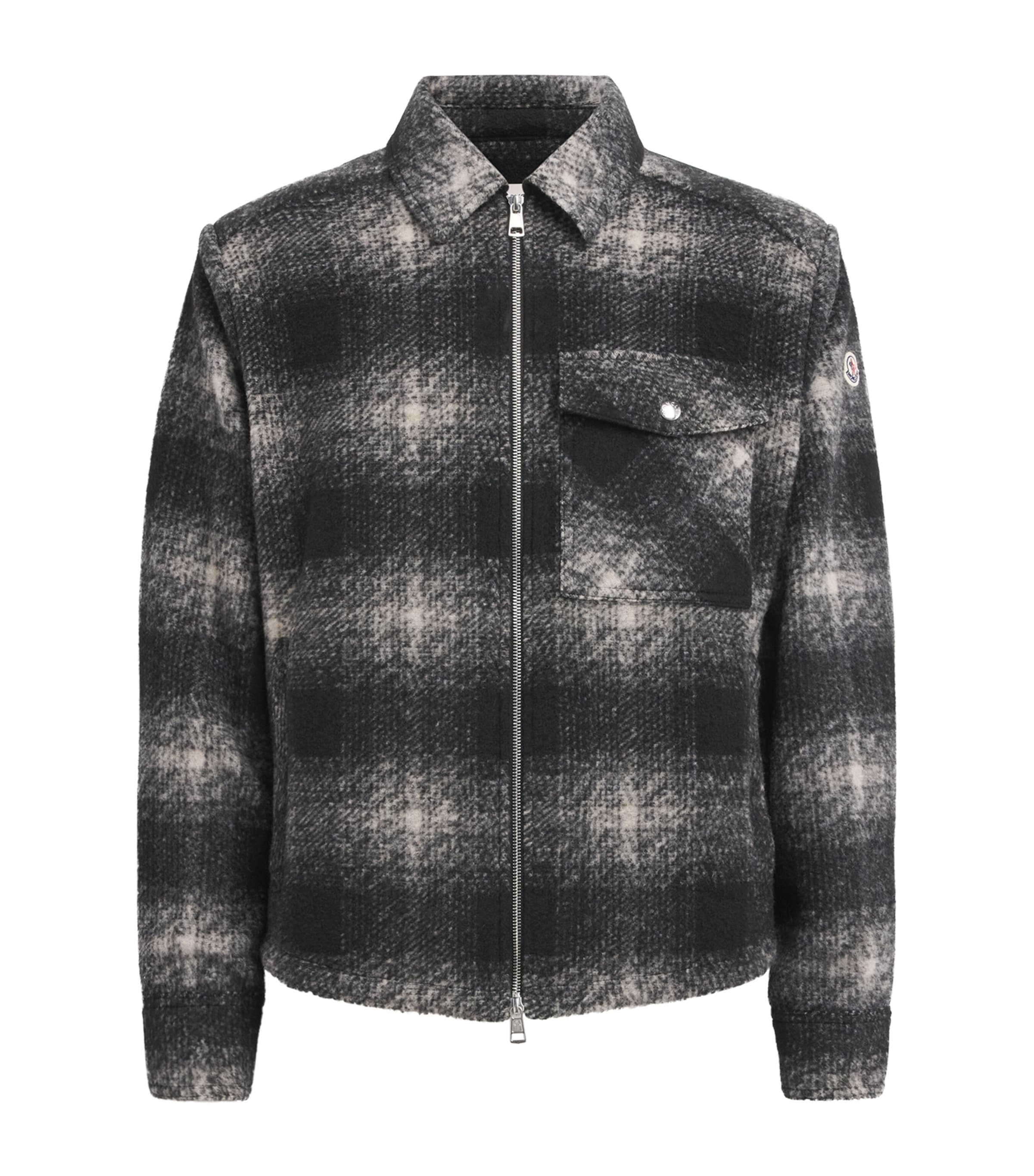 Moncler Mens Check Zip-Up Overshirt