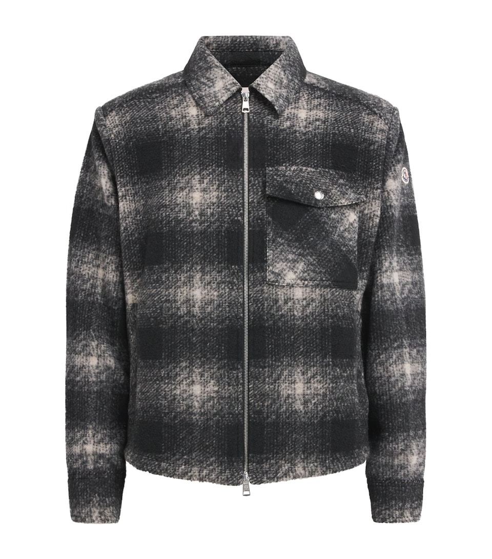 Moncler Mens Check Zip-Up Overshirt
