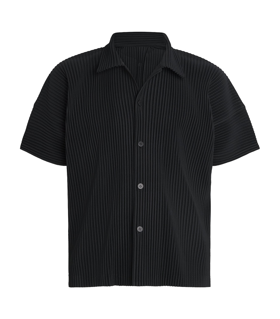 Pleated Short-Sleeve Shirt