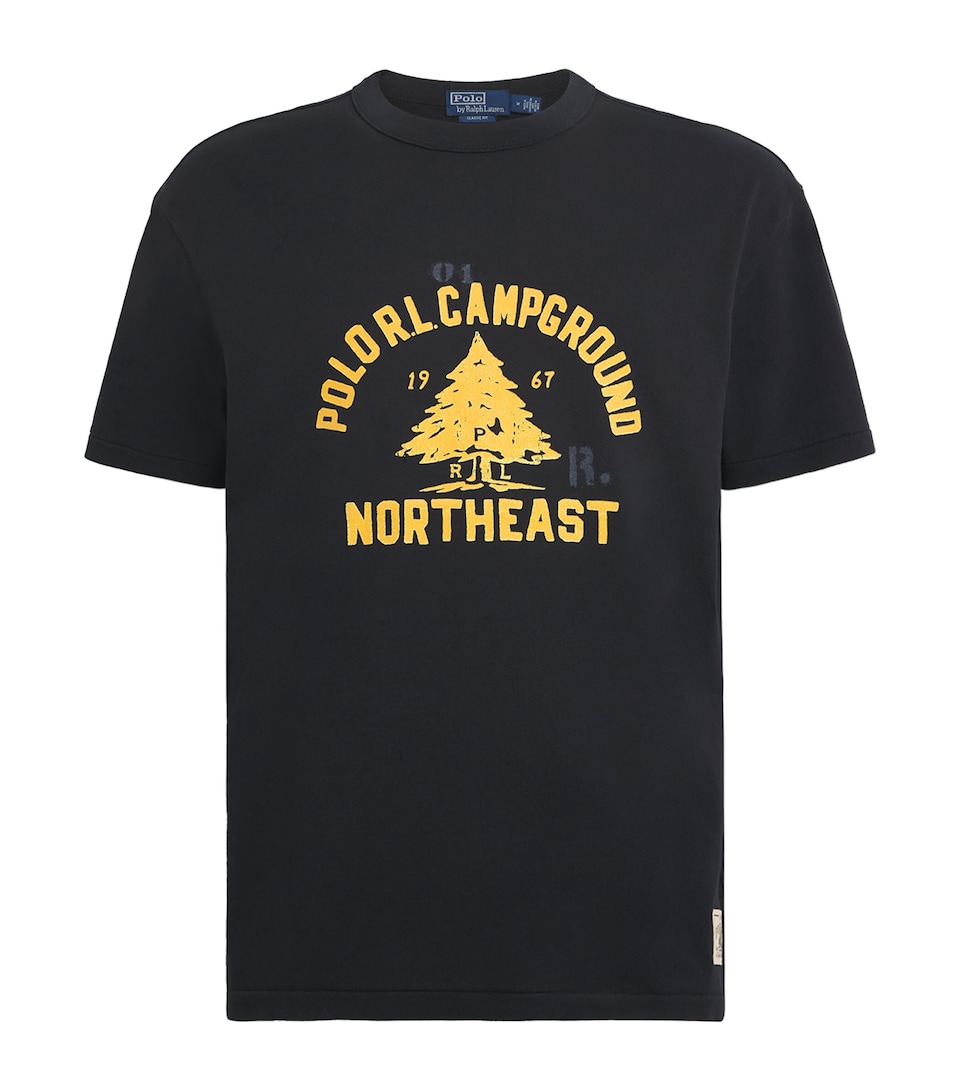 Cotton Campground Print T-Shirt