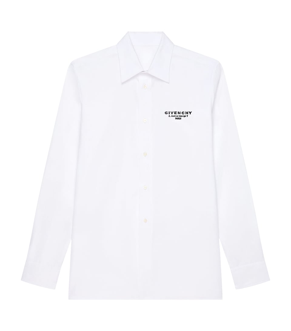 Cotton Embroidered Logo Shirt