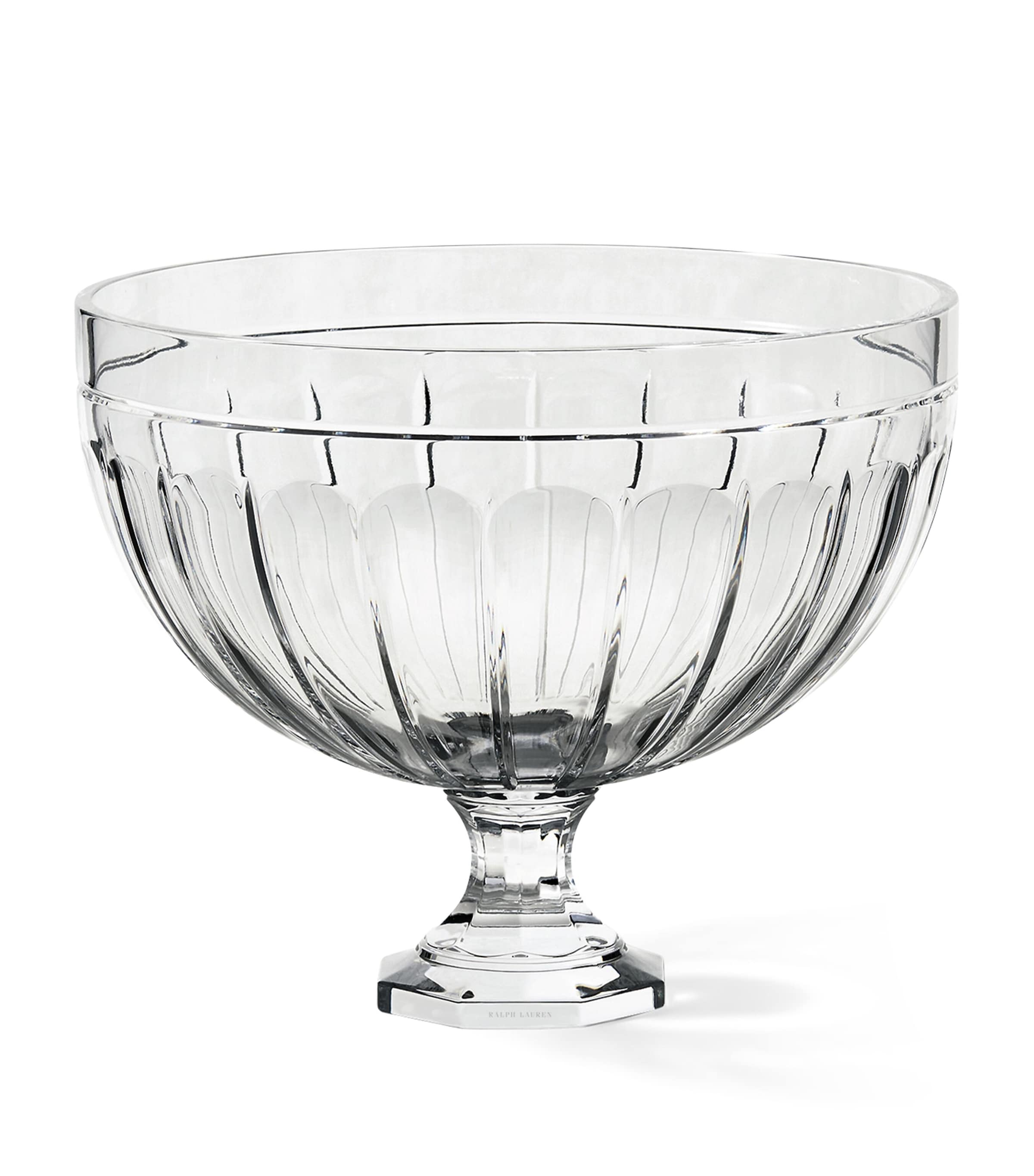 Crystal Glass Coraline Centrepiece Bowl (35cm)