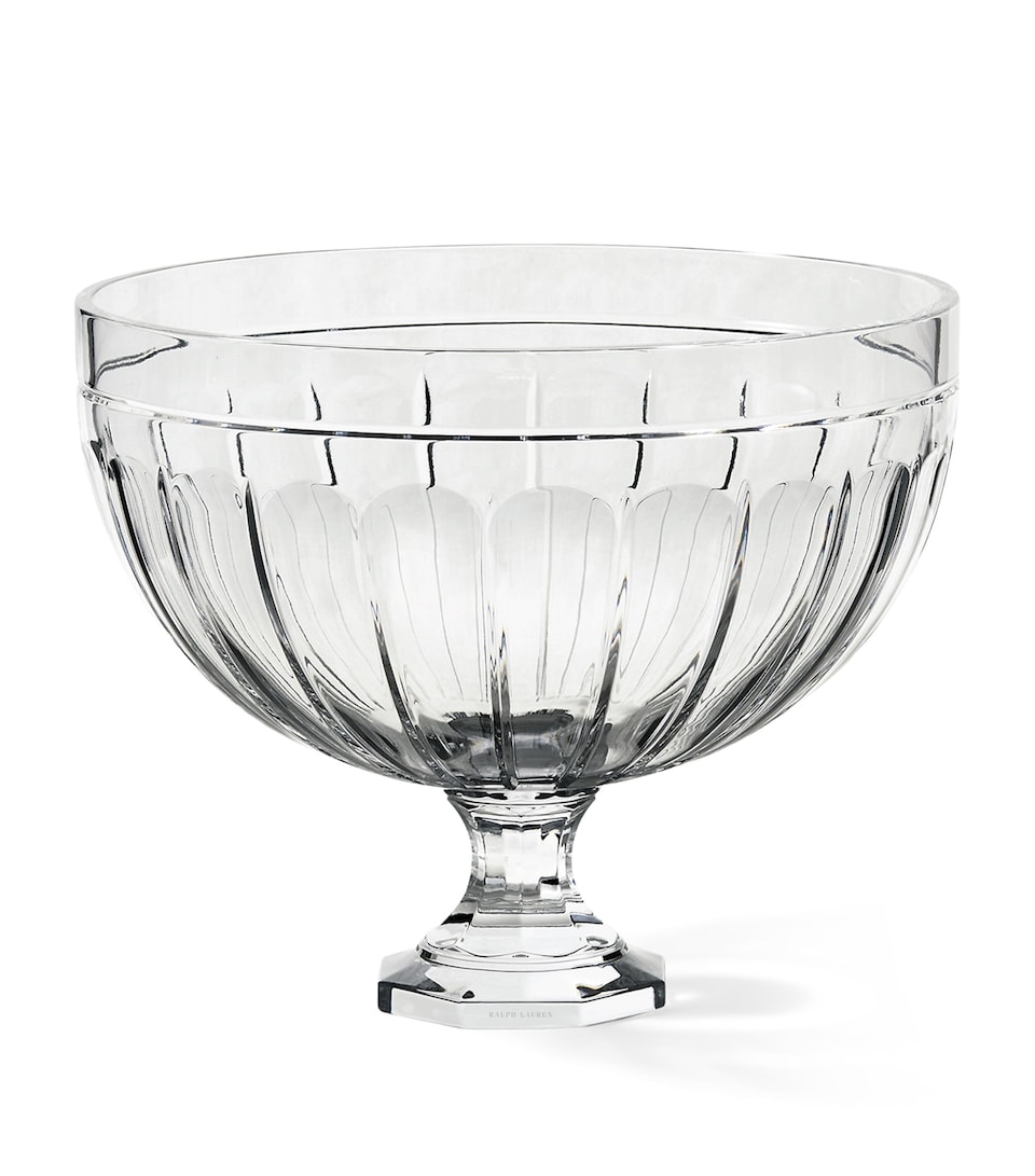 Crystal Glass Coraline Centrepiece Bowl (35cm)