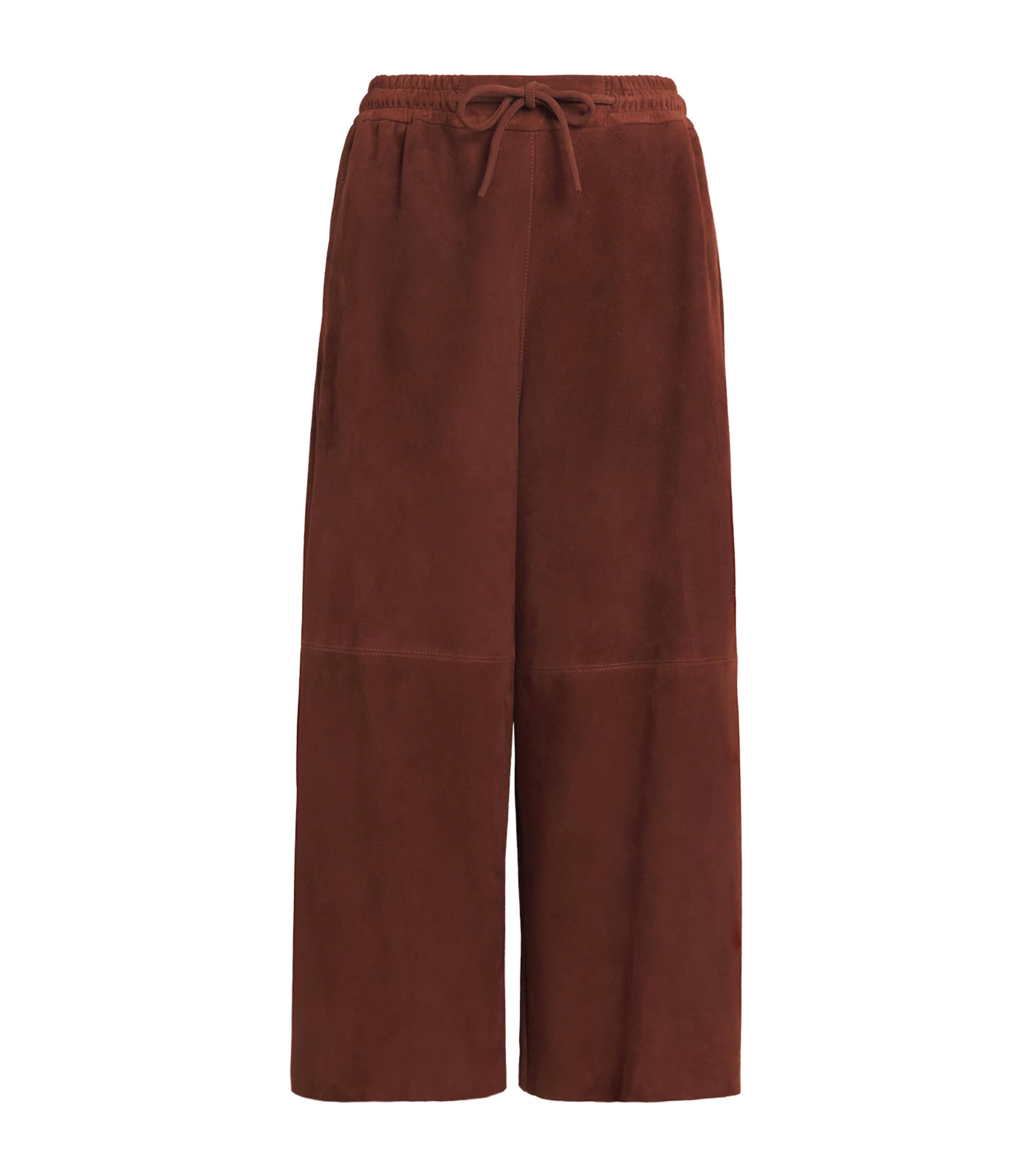 Yves Salomon Womens Calfskin Suede Cropped Trousers