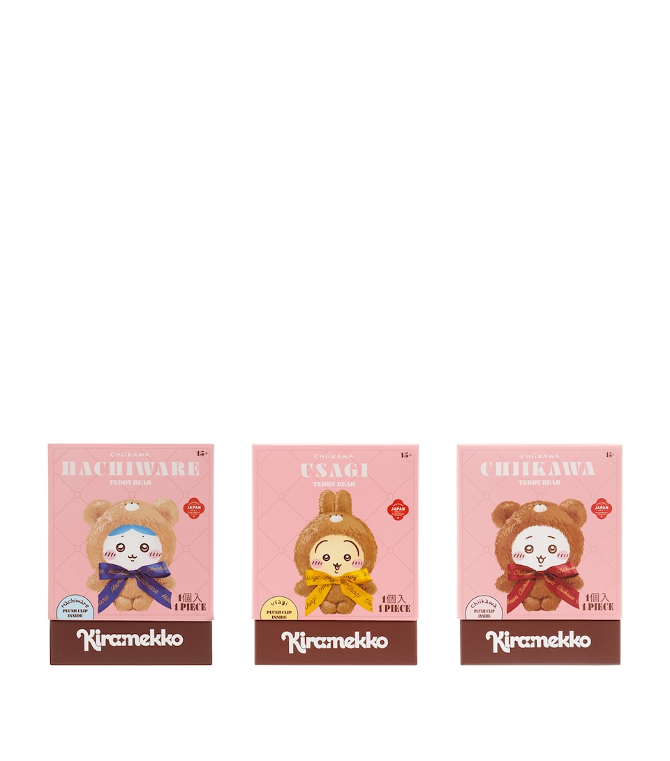 Chiikawa Set of 3 Kiramekko Teddy Bear Keyrings
