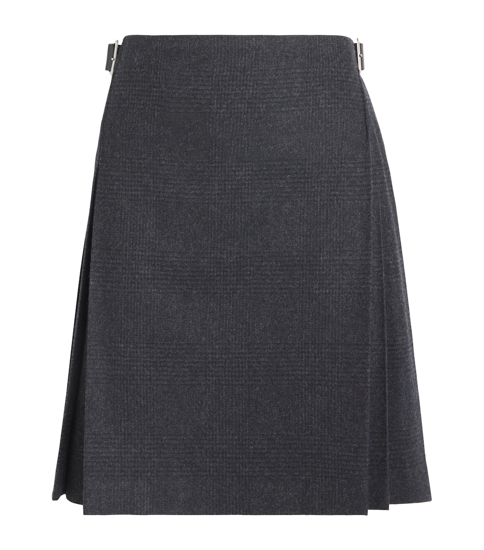 x Le Kilt Wool-Cashmere Tailored Mini Skirt