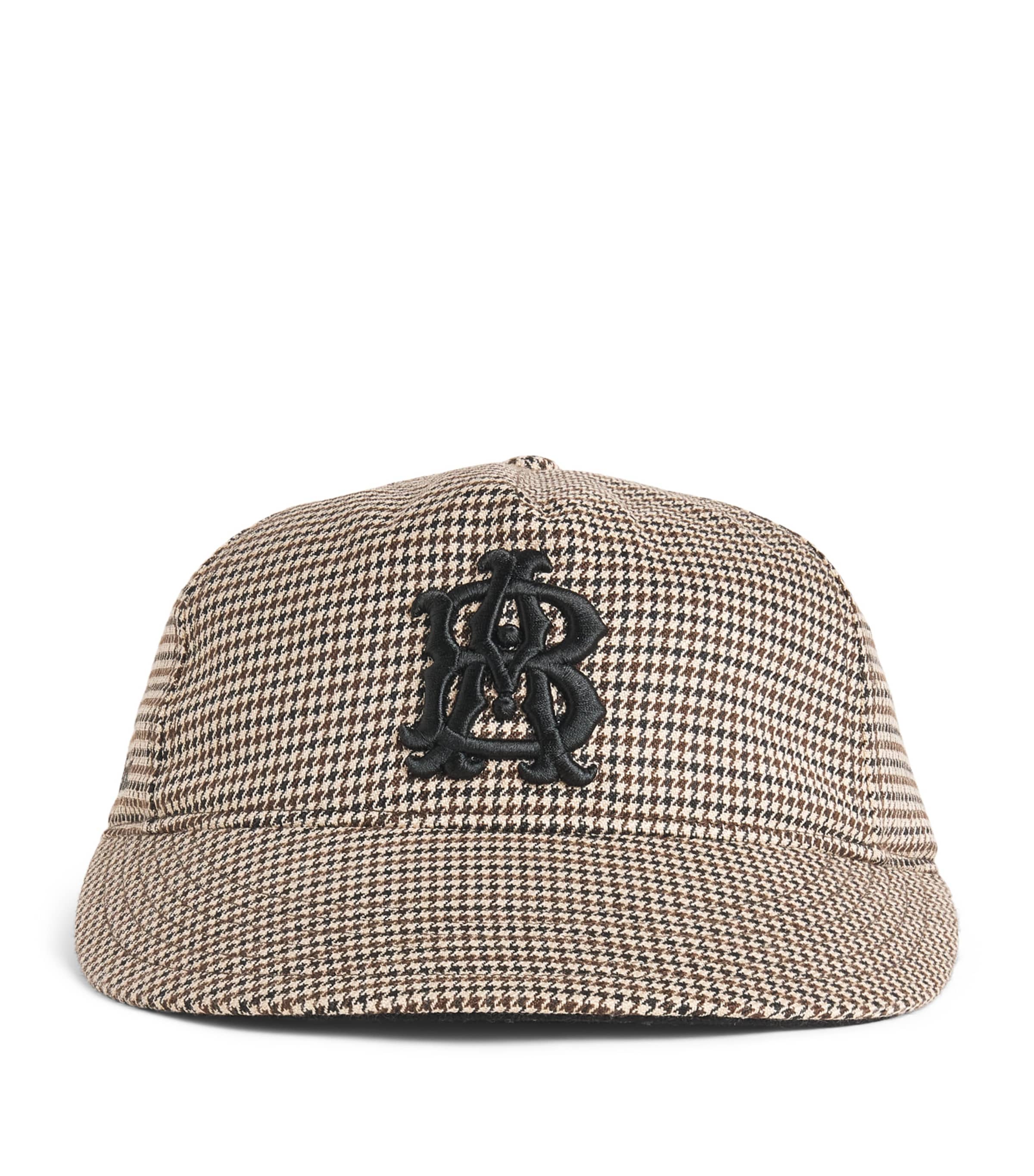 about:blank Wool-Blend Monogram Cap Brown/sand