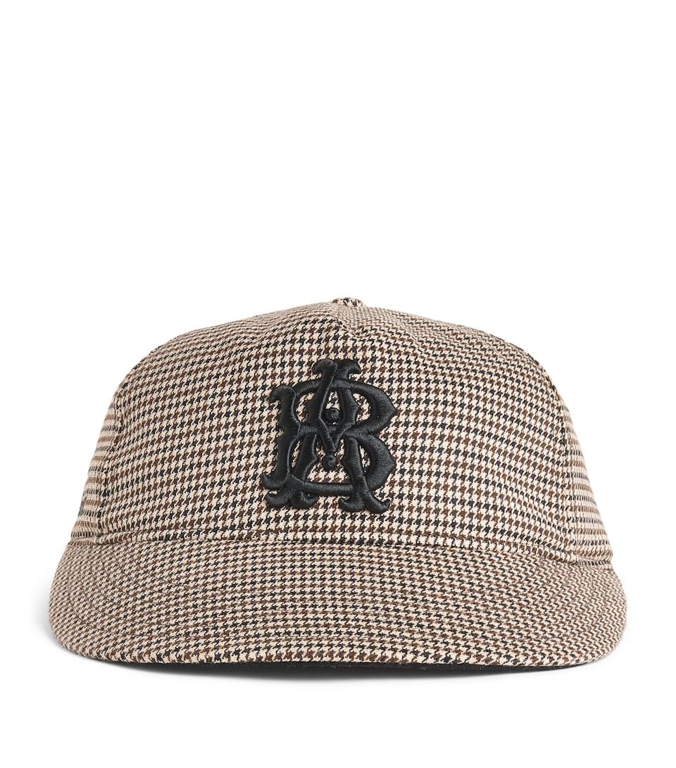 about:blank Wool-Blend Monogram Cap Brown/sand