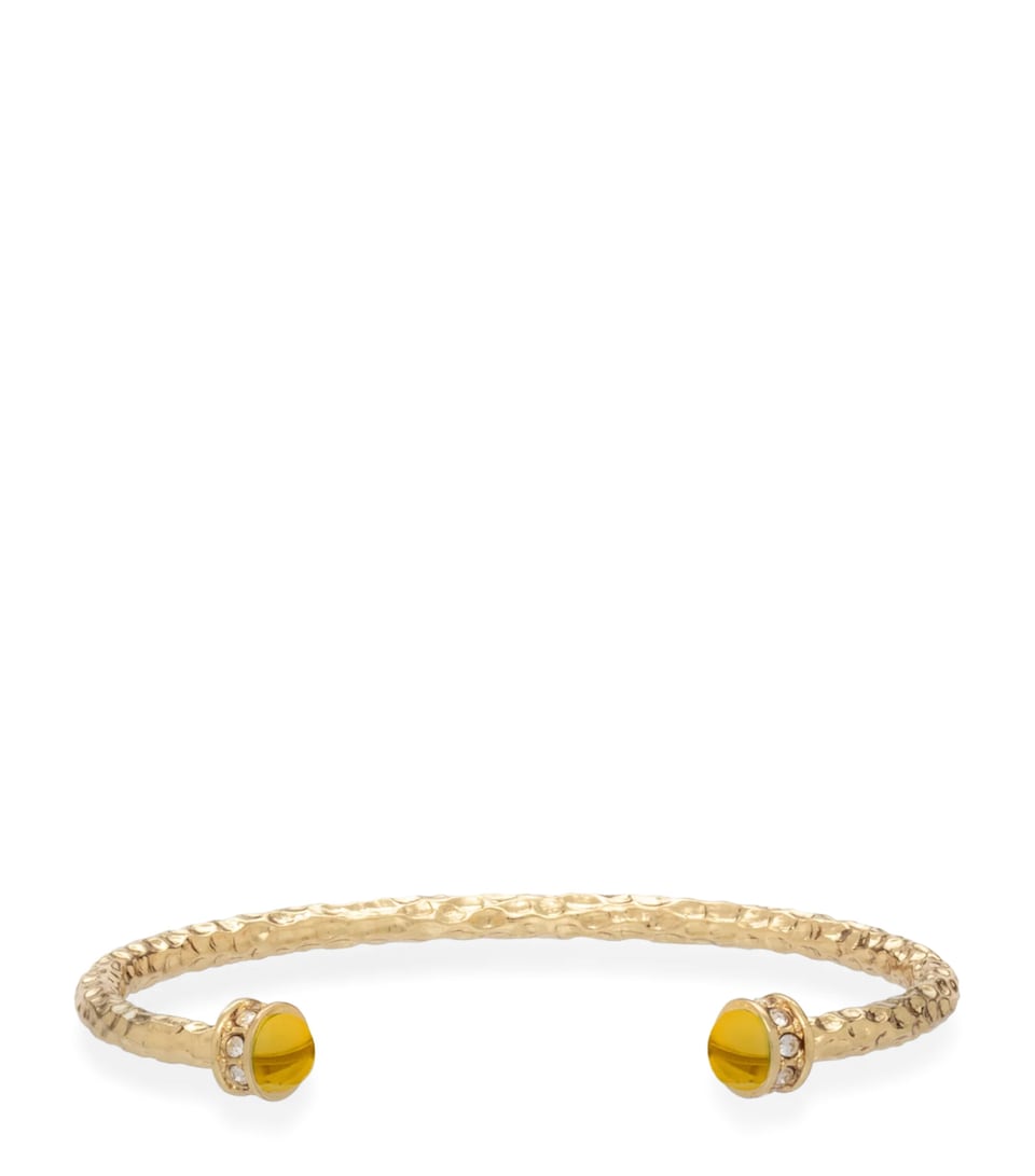 Halcyon Days Hammered Citrine Torque Bangle Citrine