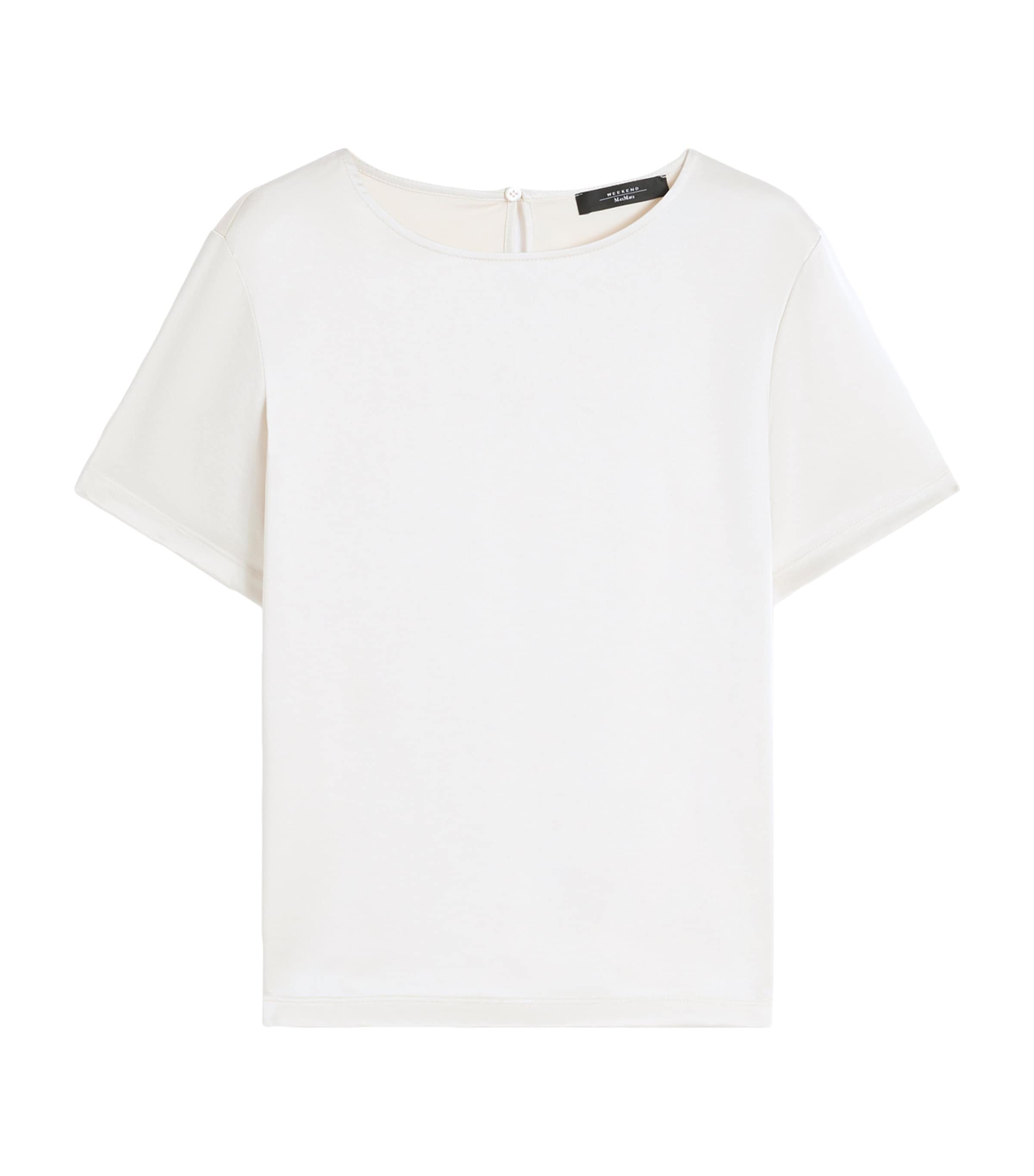 Weekend Max Mara Womens Satin T-Shirt Ecru