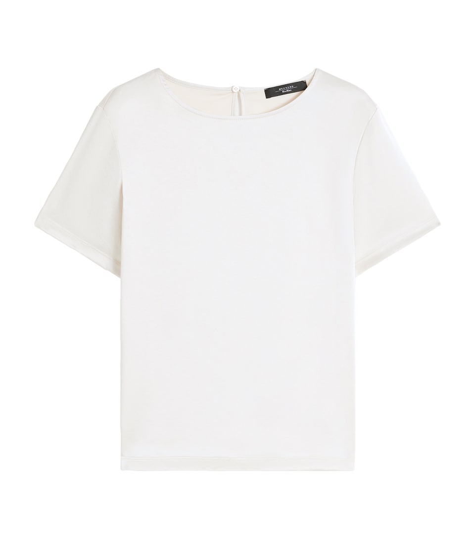 Weekend Max Mara Womens Satin T-Shirt Ecru