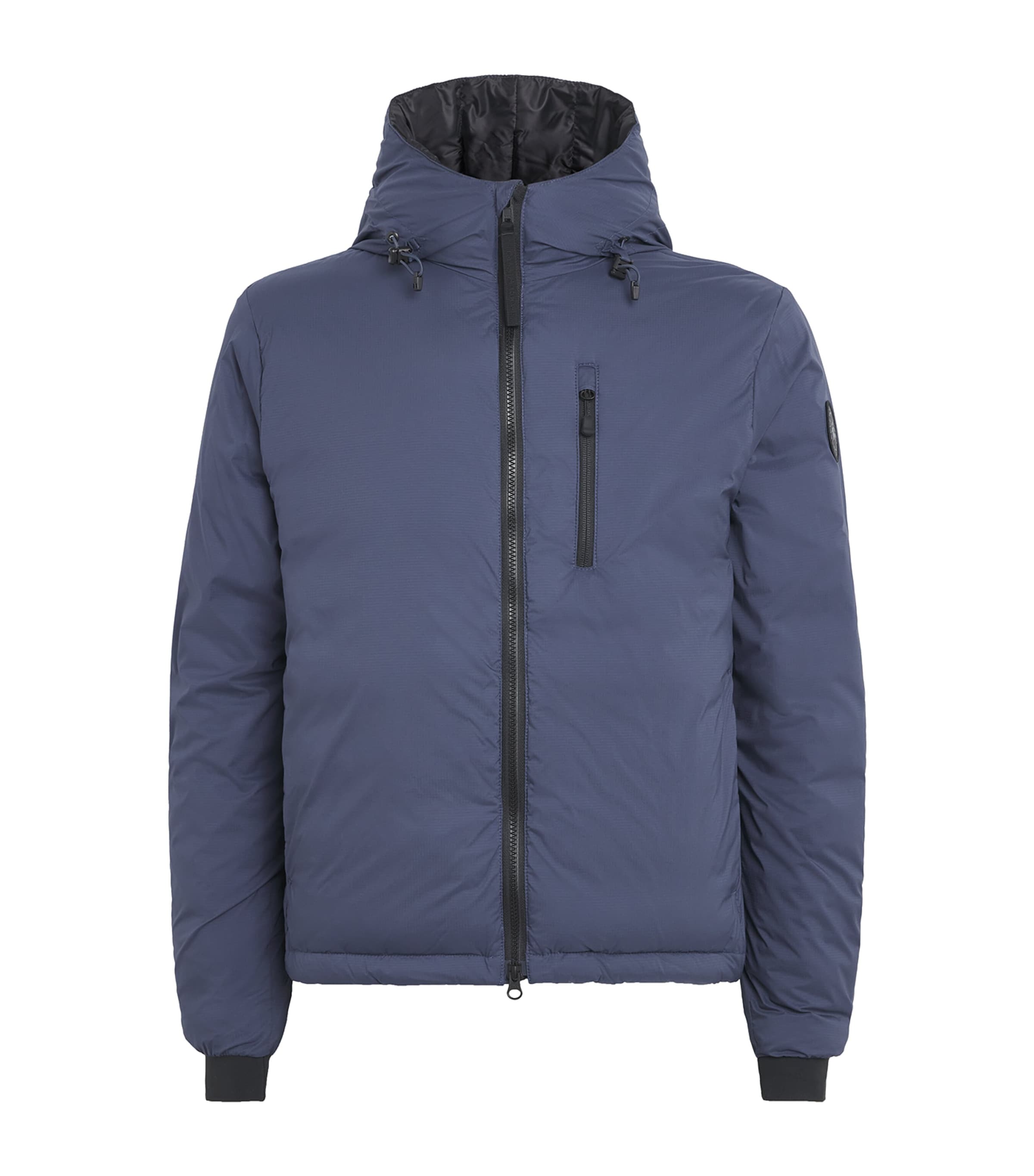 Canada Goose Mens Down Lodge Hooded Jacket Dusk Blue